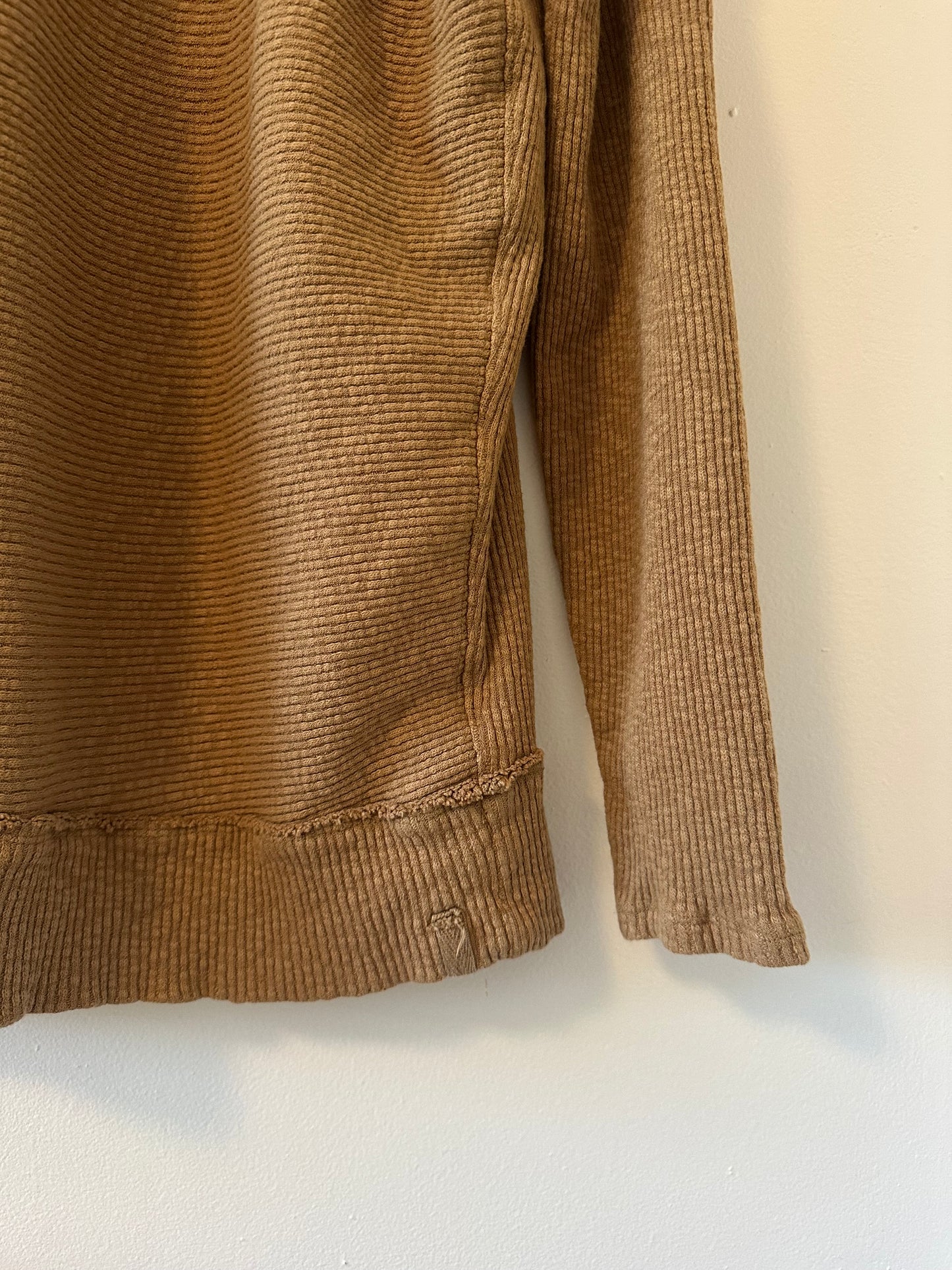 Free People We The Free Casey Ribbed Mock-Neck Tunic in Tiger Eye Size XS