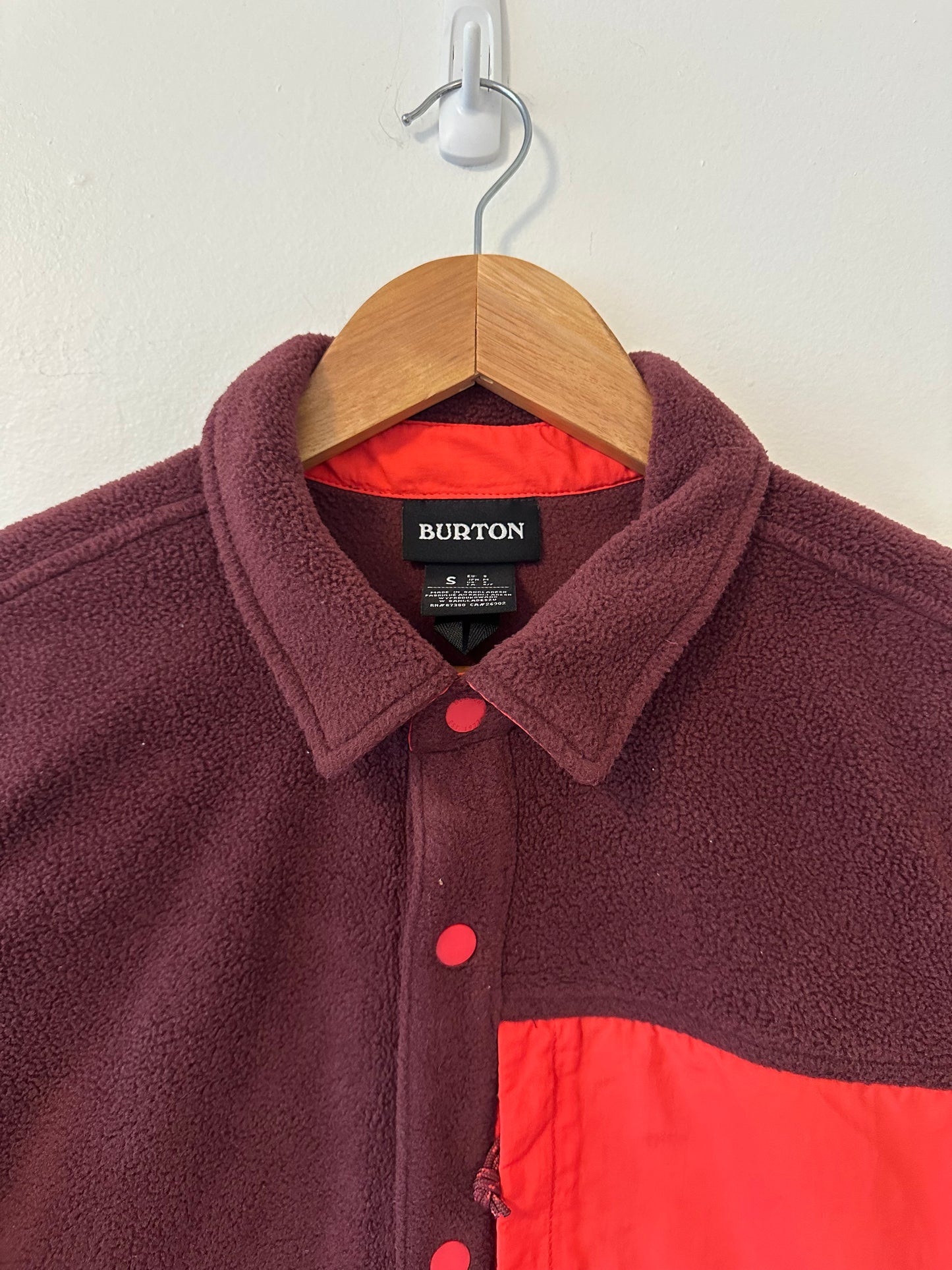 Burton Hearth Snap Up Fleece in Port Royal | Size Small