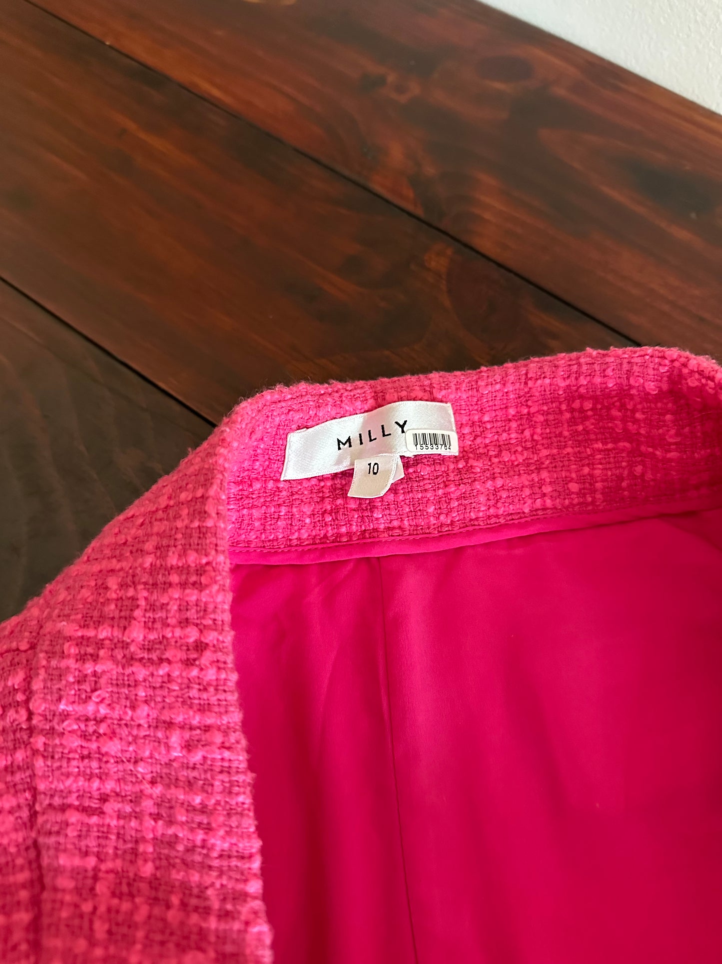 Milly Aria Pink Tweed Boucle Shorts - Size 10