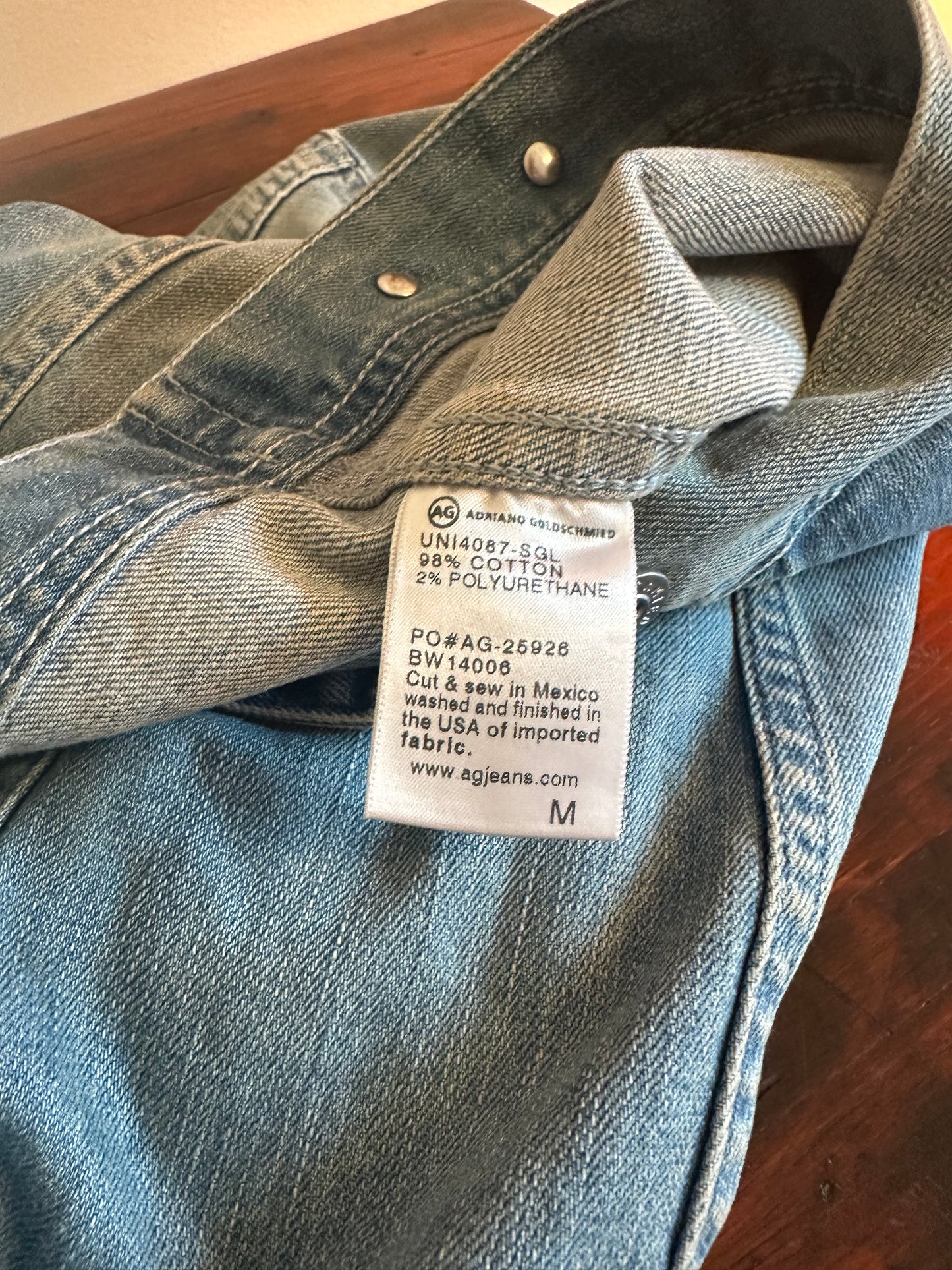 AG Jeans Classic Blue Denim Jacket - Size Medium