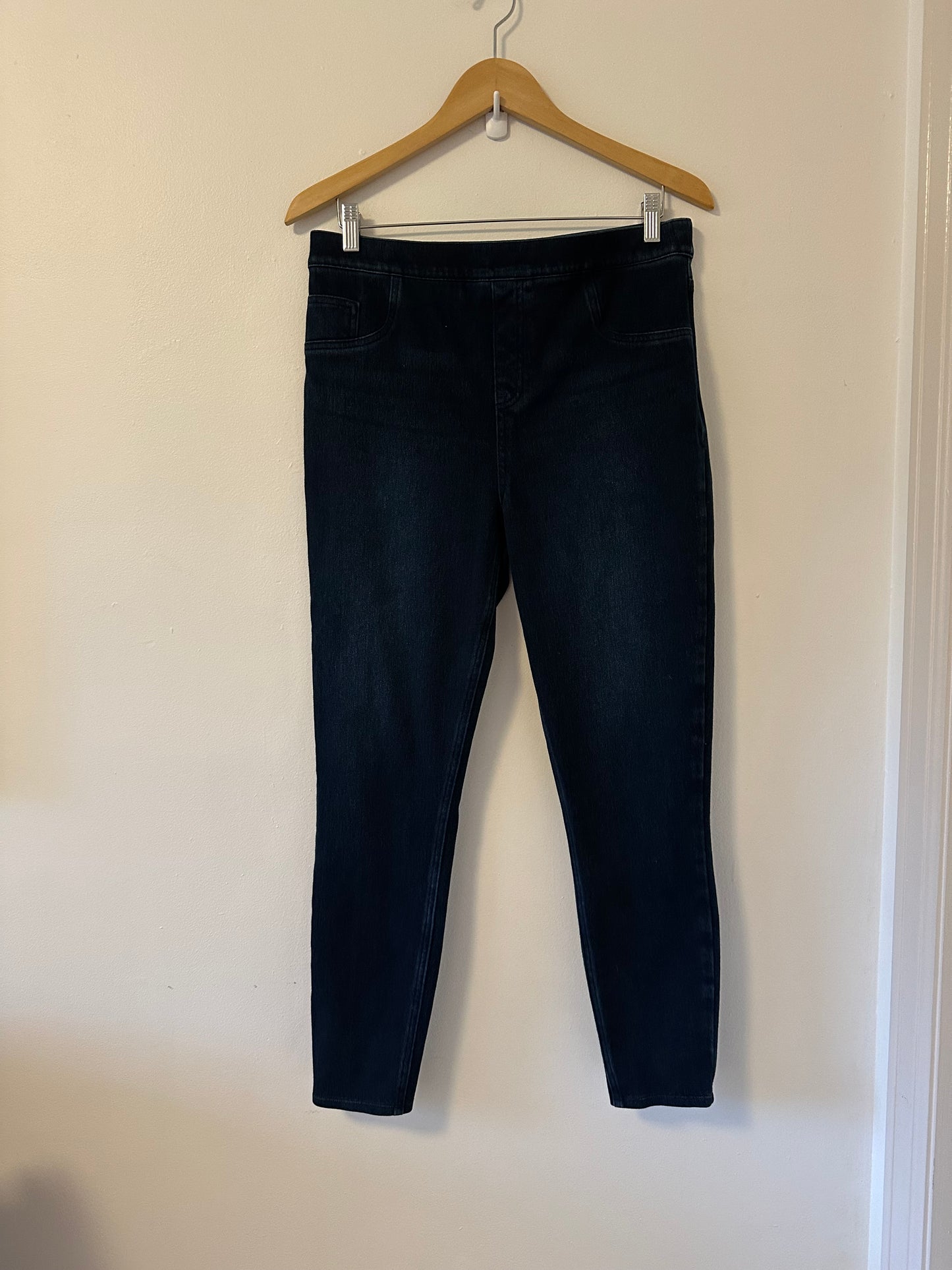 SPANX Jean-ish Ankle Leggings in Twilight Rinse | Size XL