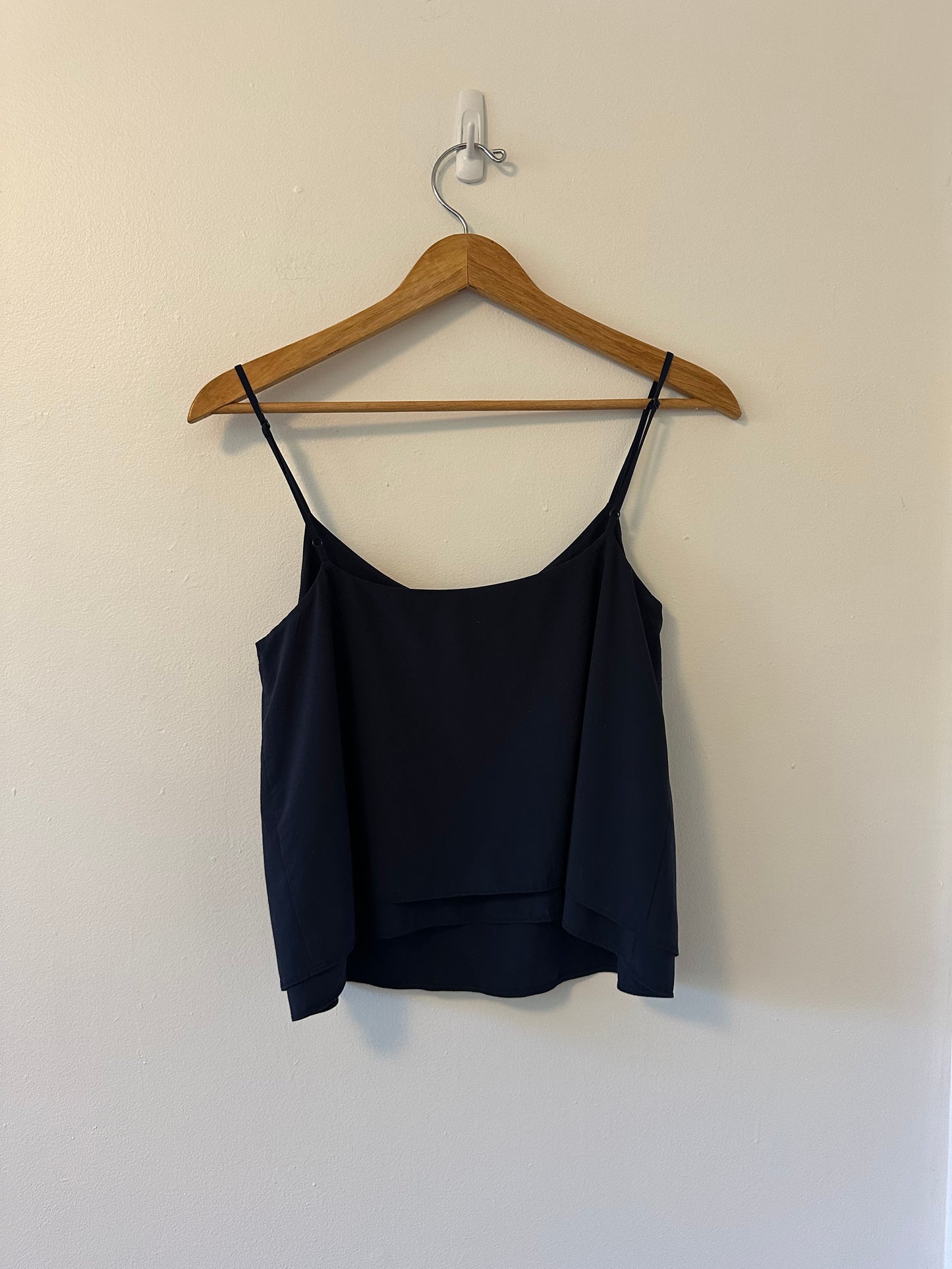 Athleta Double Layer Camisole Top with Spaghetti Straps in Navy | Size Small