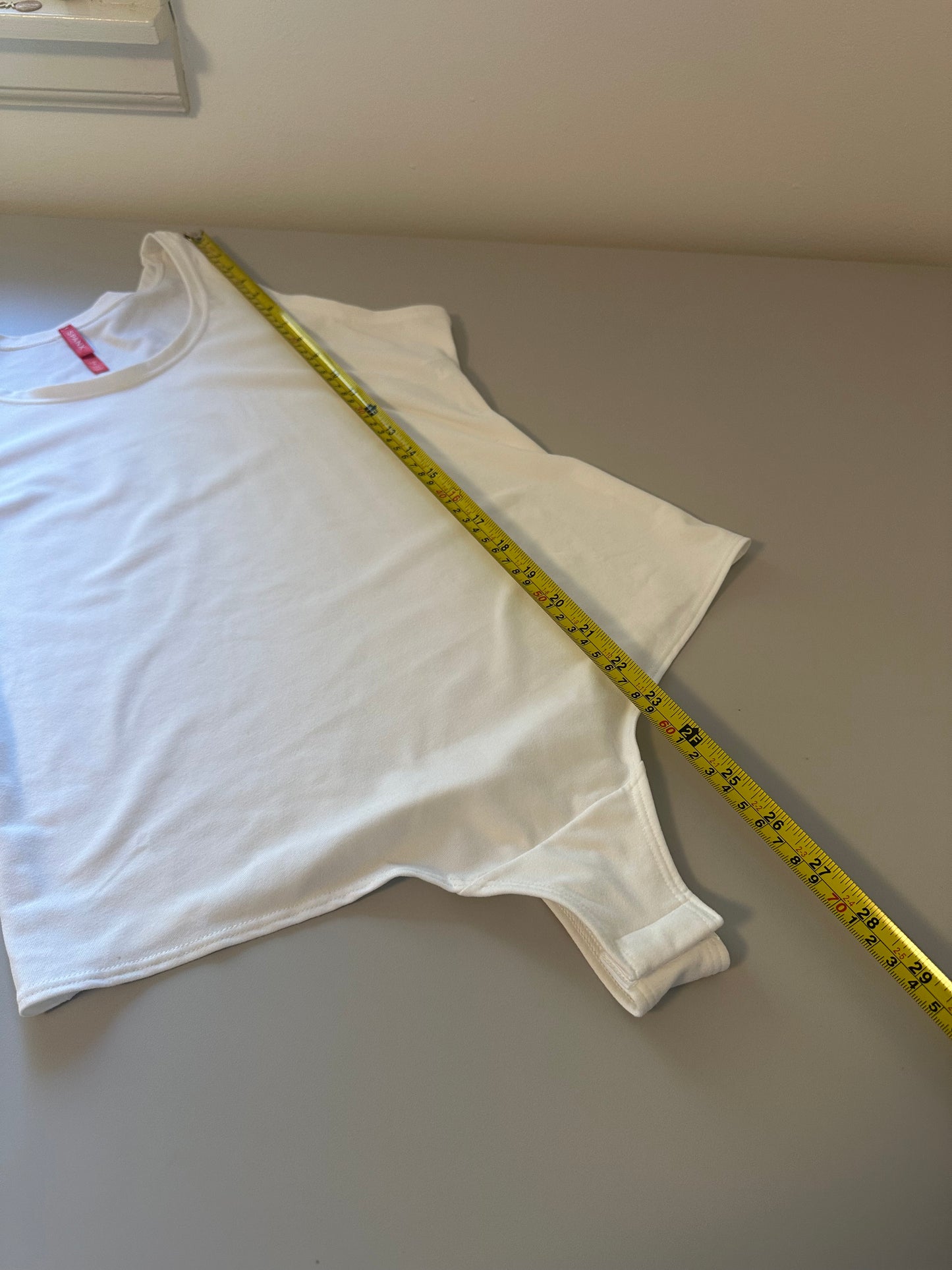 SPANX White Smoothing Soft Bodysuit | Size Large