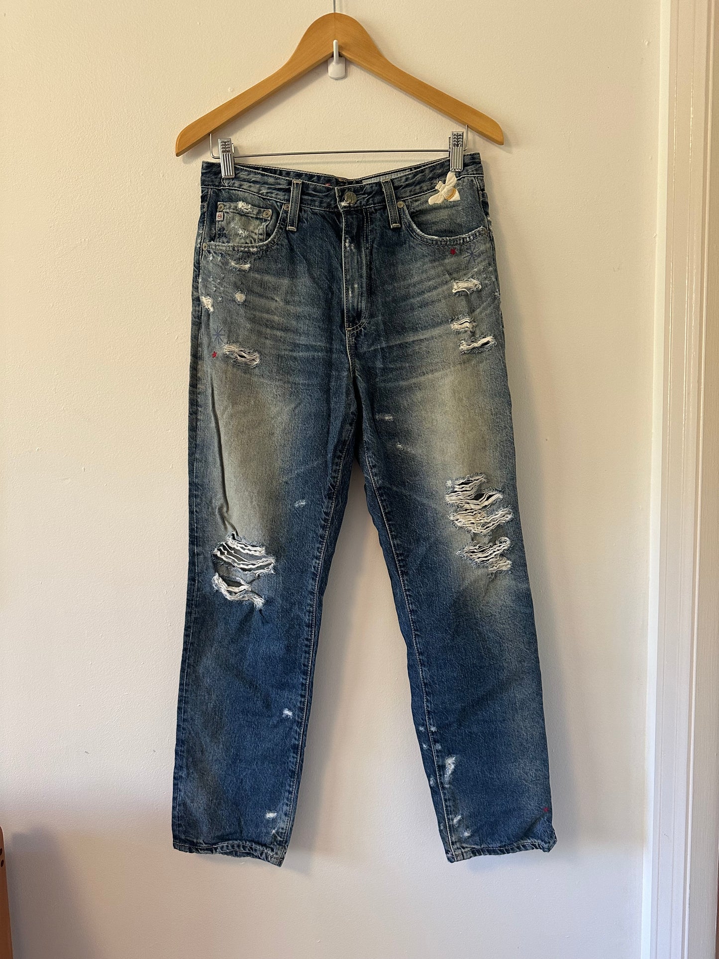 AG Adriano Goldschmied Phoebe in 23 Years Woven Dreams Embroidered Jeans