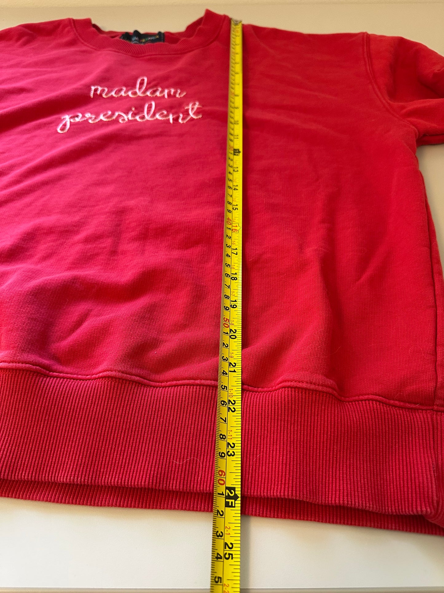 Lingua Franca Madam President Red Sweatshirt | Size Large