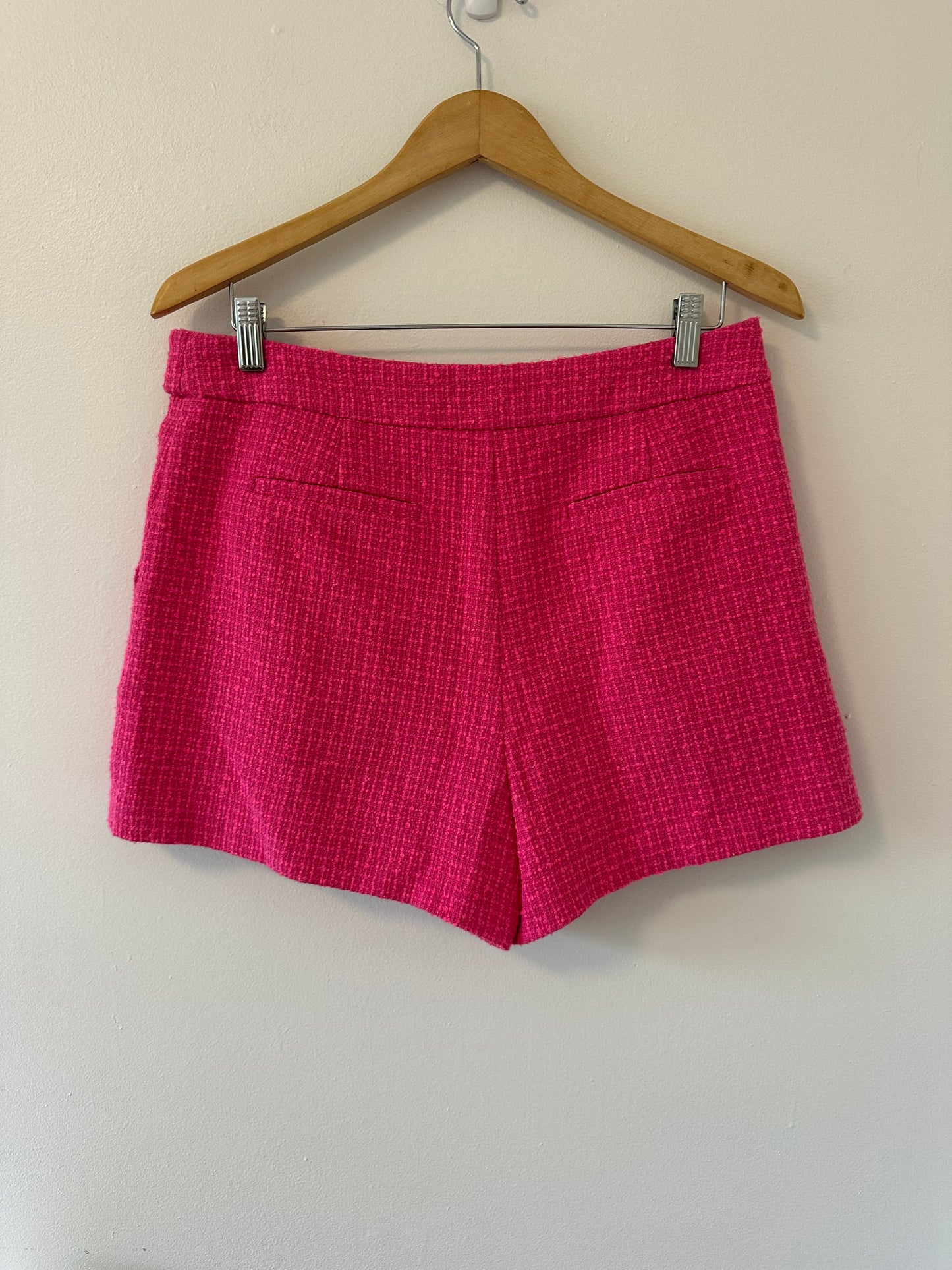 Milly Aria Pink Tweed Boucle Shorts - Size 10