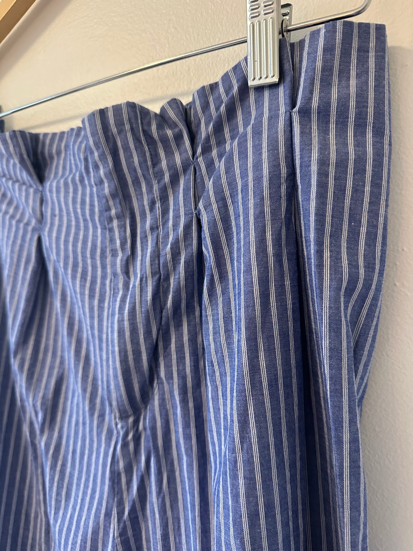 A New Day Blue Striped Wide-Leg Pants Size 10