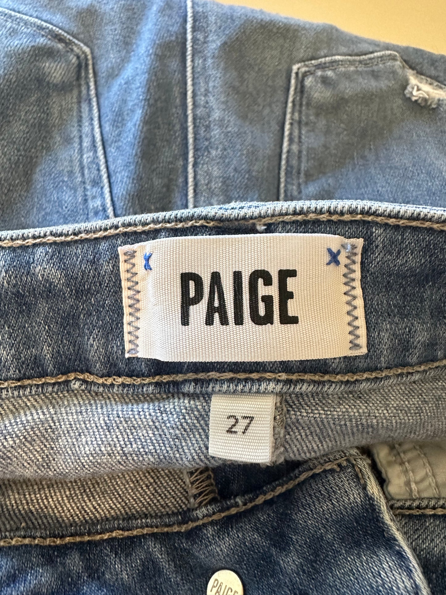 PAIGE Raw Hem Gemma Skinny Ankle Jeans | Size 27