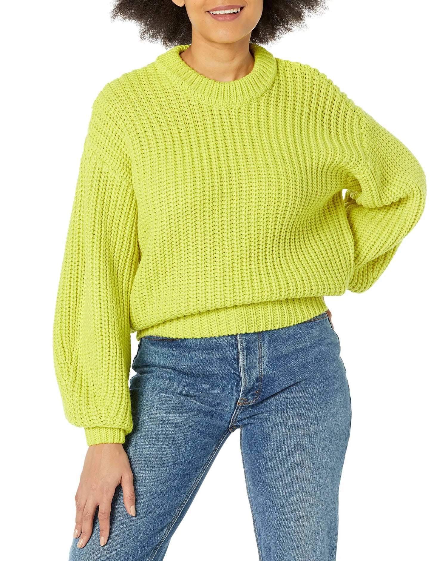 Show Me Your Mumu Women's Bailey Sweater in Lime Green - Size XS