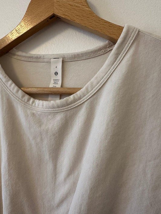 Lululemon Beige Twist Front Crescent Top Size 4