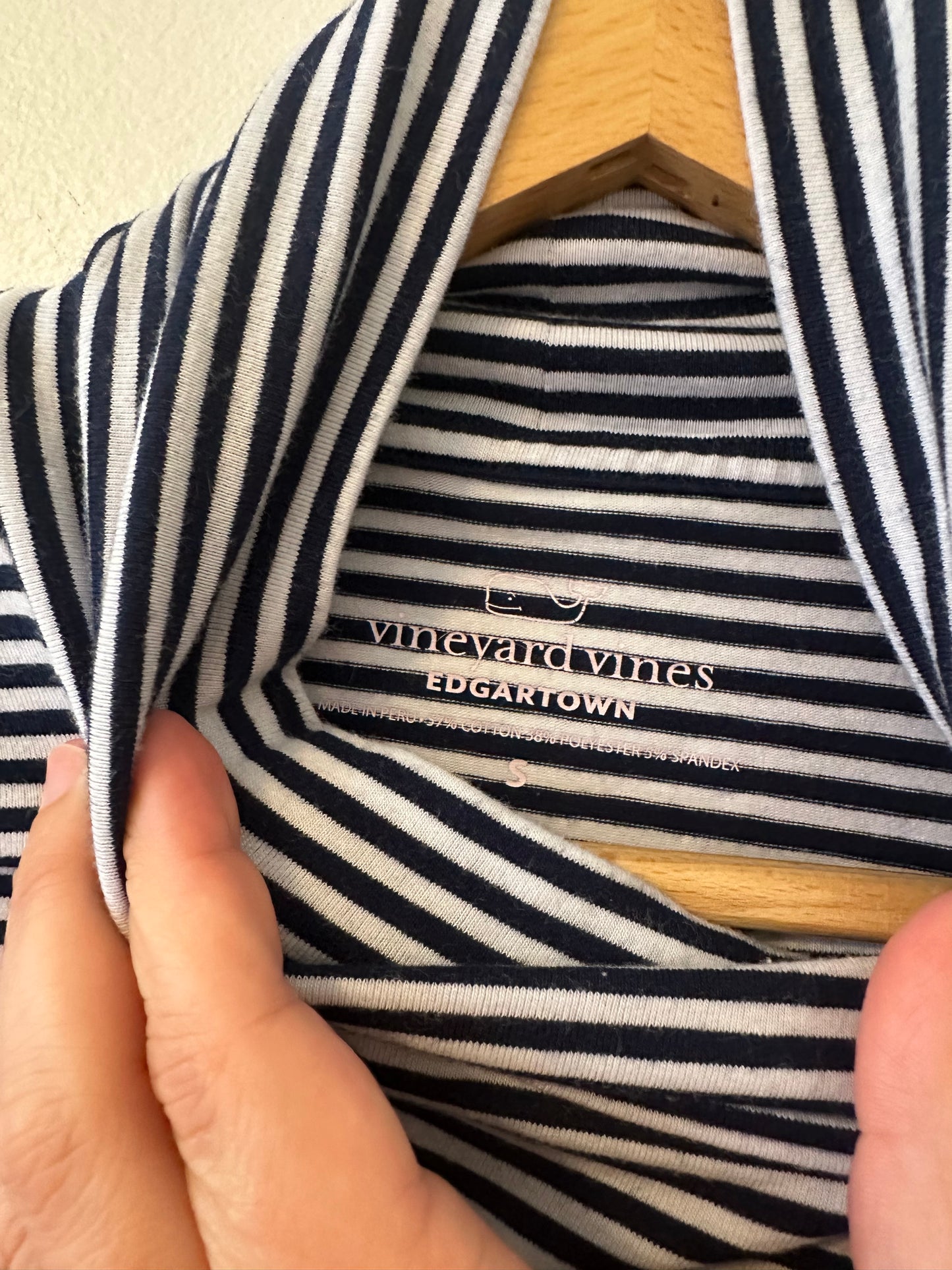 Vineyard Vines Striped Turtleneck Long Sleeve Top Size Small
