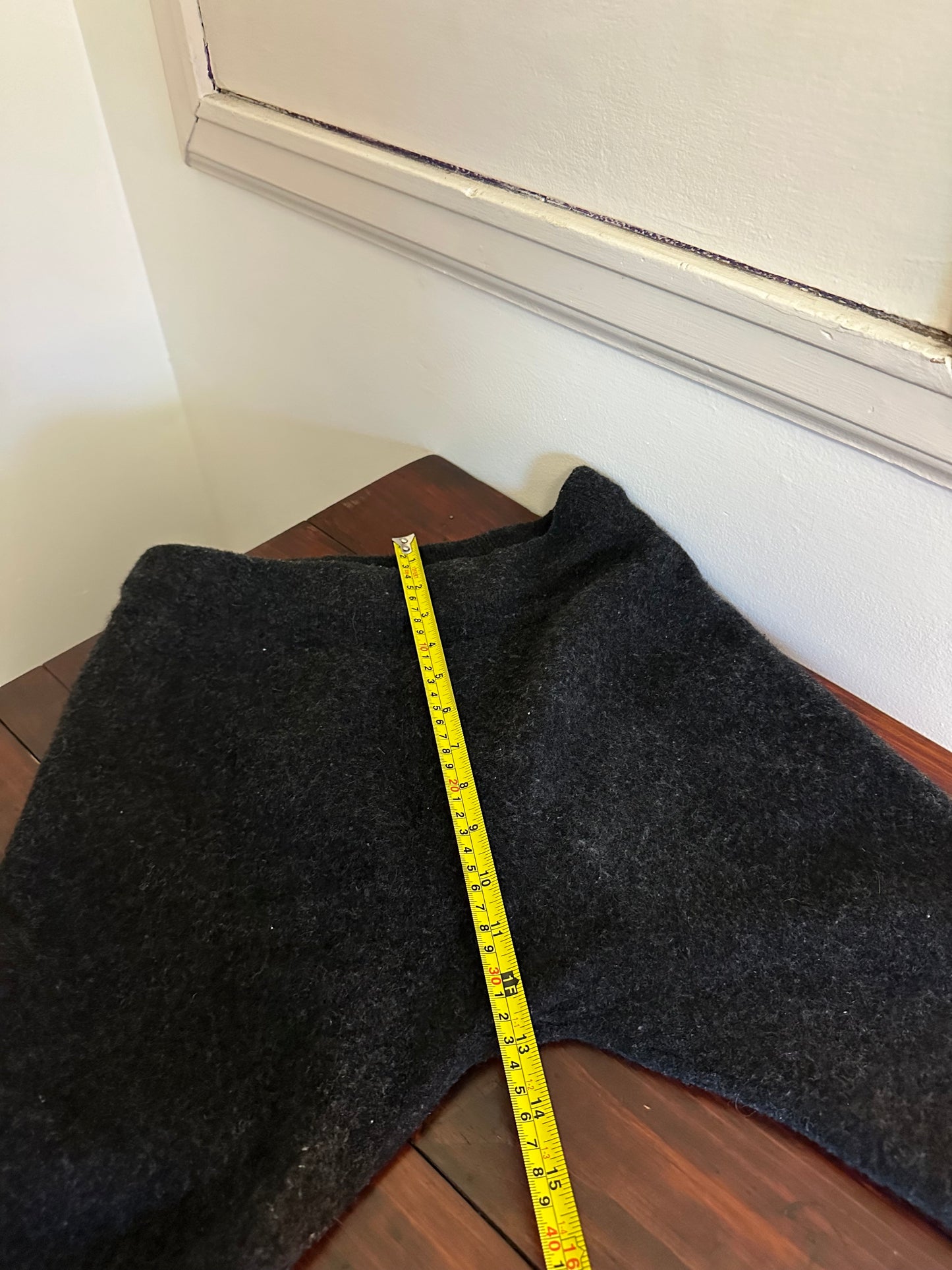 Zara Charcoal Gray Drop Crotch Cashmere Leggings - Size Small