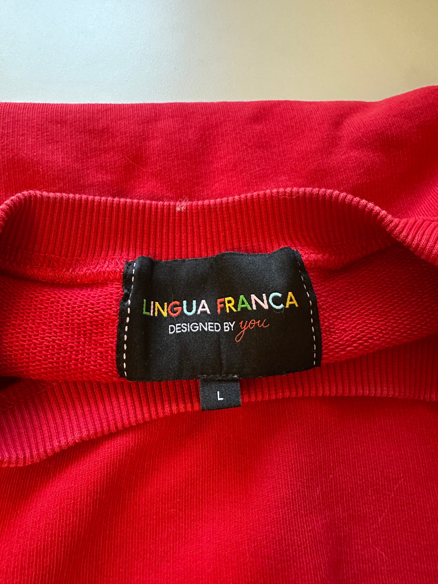 Lingua Franca Madam President Red Sweatshirt | Size Large