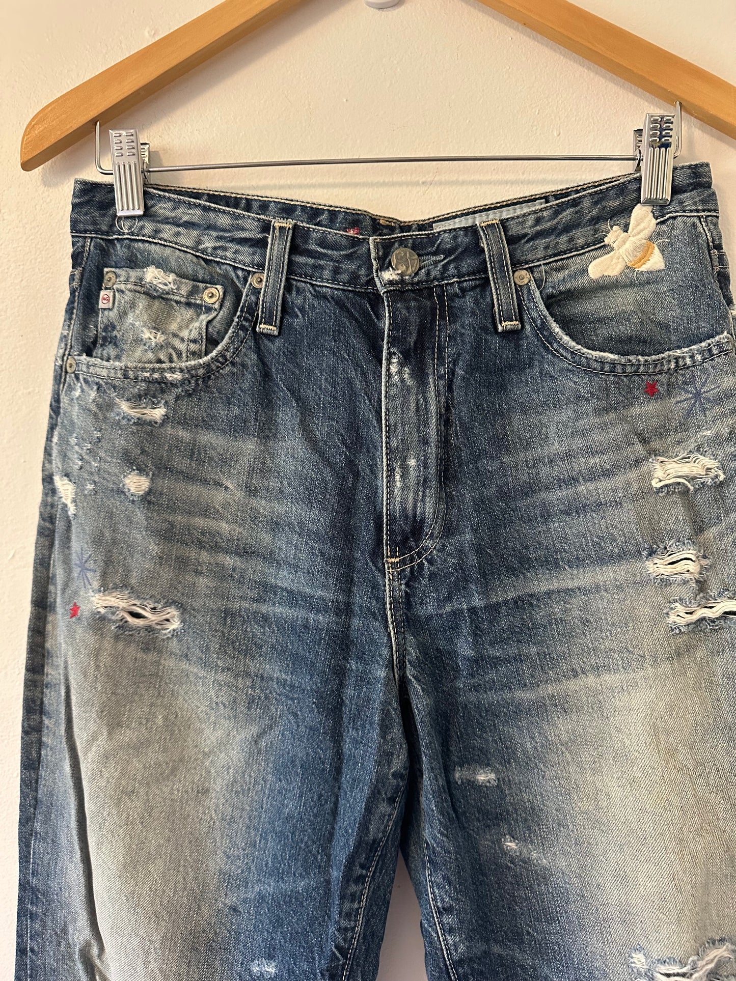 AG Adriano Goldschmied Phoebe in 23 Years Woven Dreams Embroidered Jeans