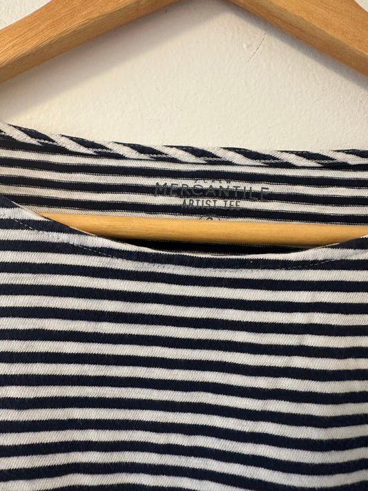 J.CREW Women's Striped Long Sleeve Boatneck T-Shirt Size Small