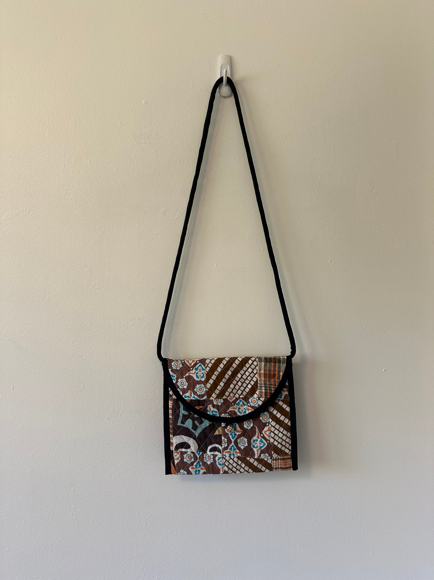 Batsheva Brown Plaid Double Sided Cloth Bag