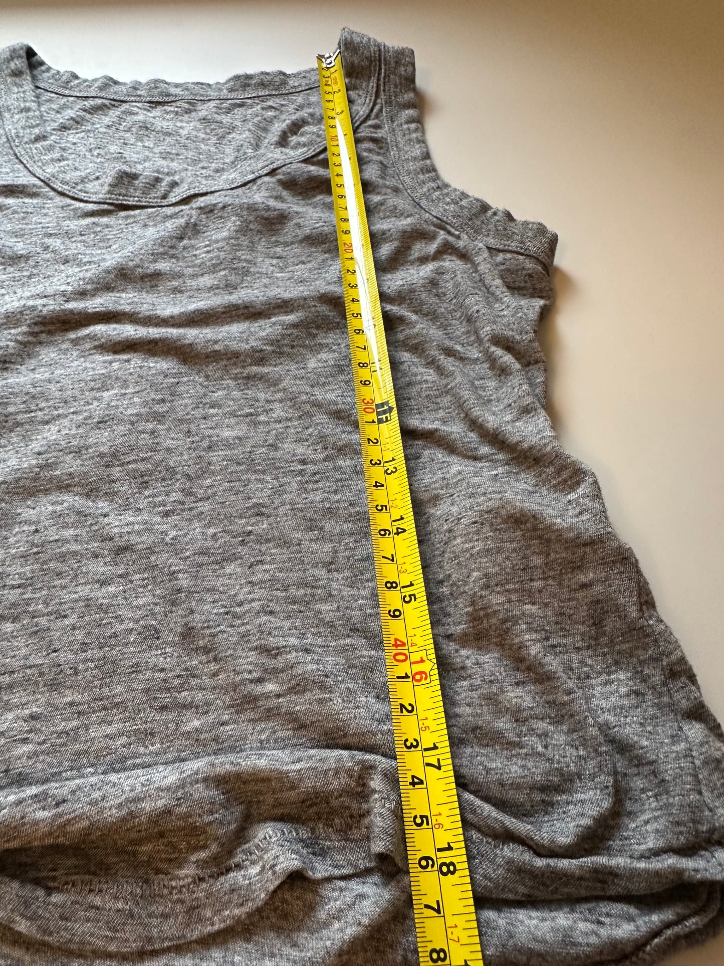 Madewell Vintage Charcoal Gray Sleeveless Scoop Neck Tank Top | Size Medium