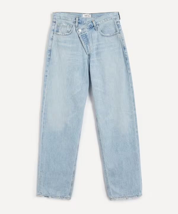 Agolde Light Blue Criss Cross Straight Leg Jeans | Size 23
