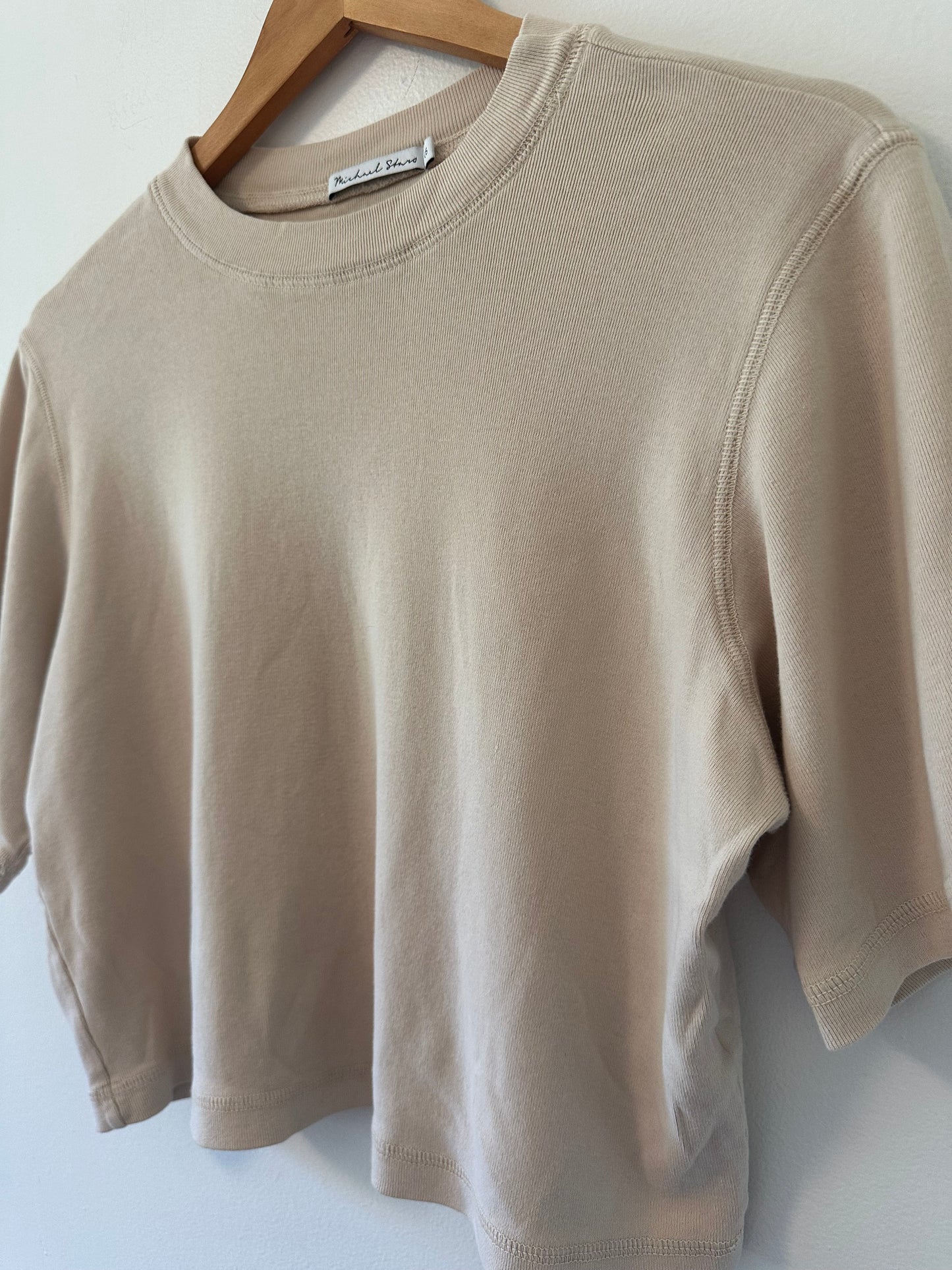 Michael Stars Neutral Beige Women's Cropped Top - One Size