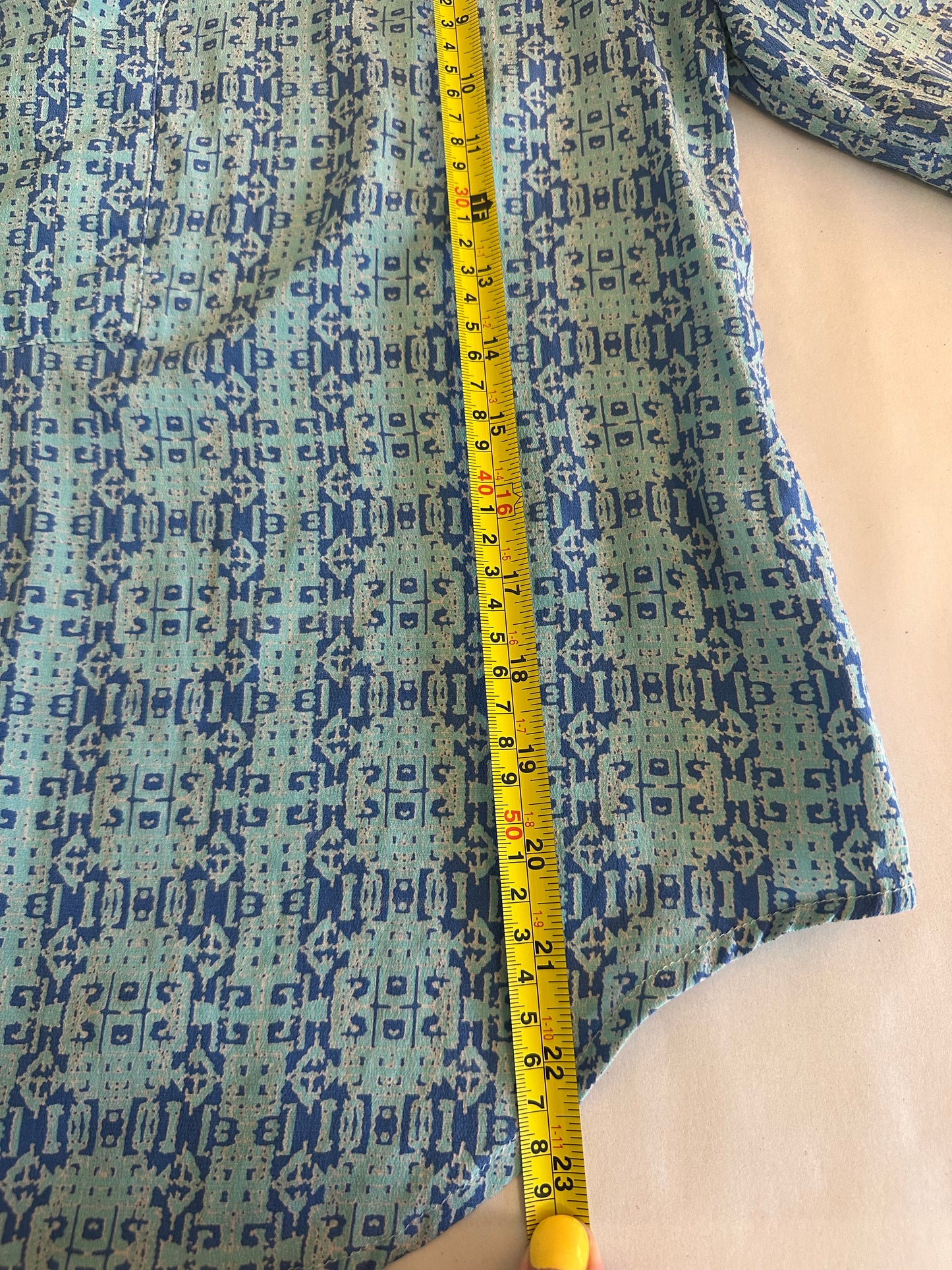 Ellie Kai Blue Patterned Women's Top - Size 4