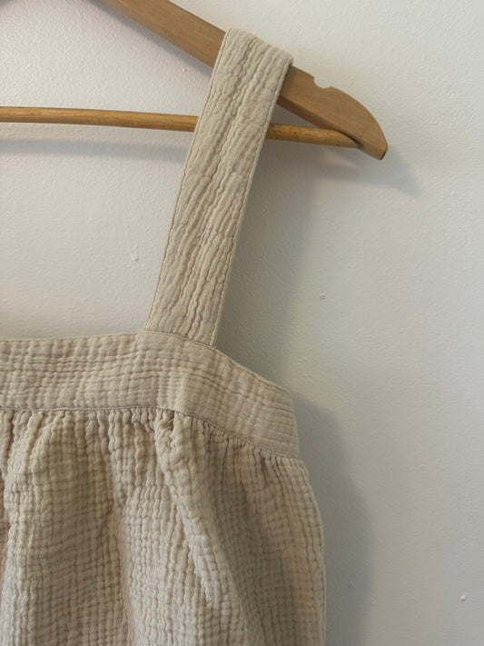 UpWest Beige Textured Sleeveless Top Size Small