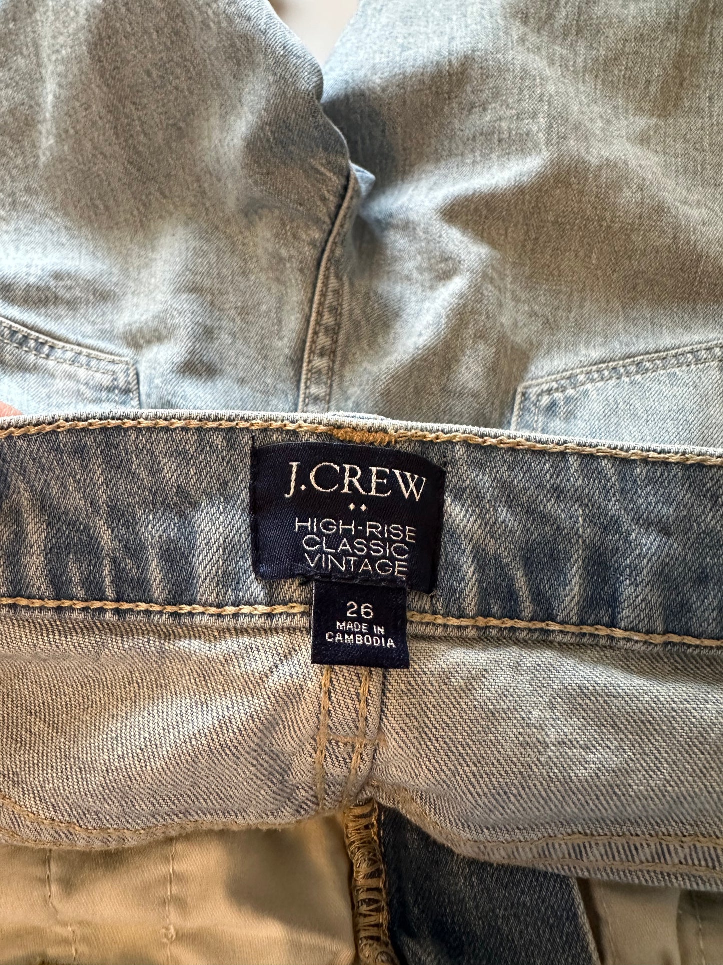 J. Crew Light Blue High Rise Vintage Classic Straight Leg Jeans - Size 26