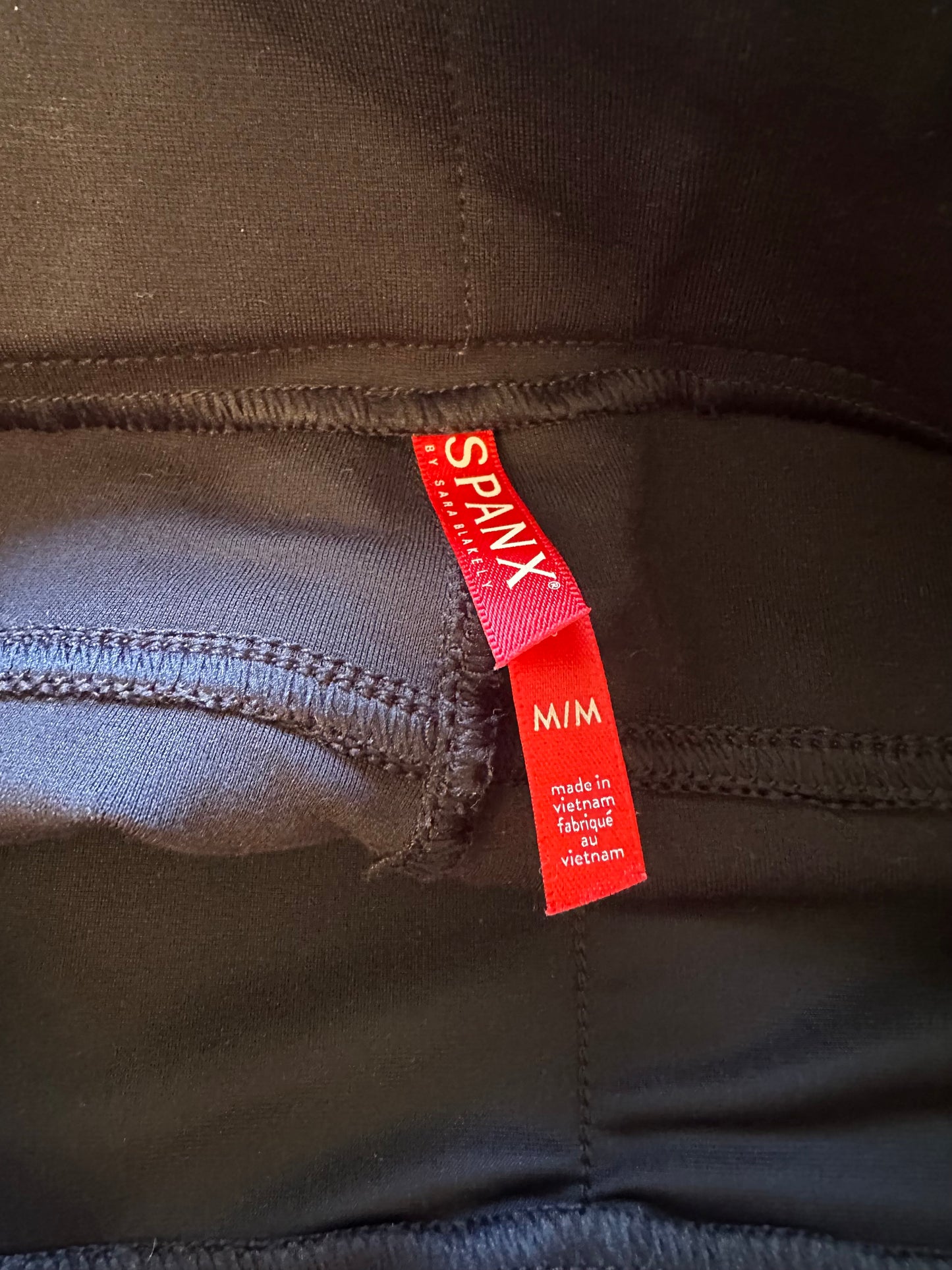 SPANX Navy Stretch Straight Leg Pants | Size Medium