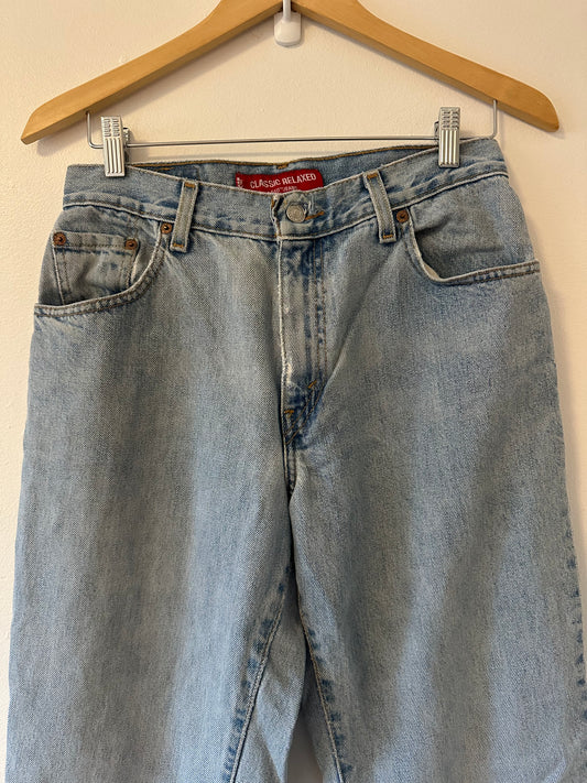 Levi's Vintage High Rise Light Blue Women's 550 Cotton Jeans | Size 10