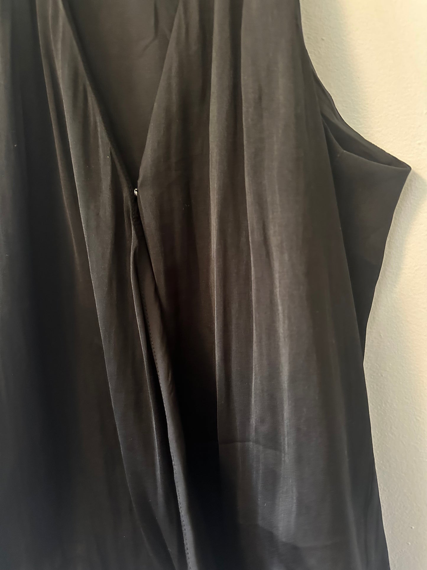 Tart Black Draped Wrap Tank Top | Size Small