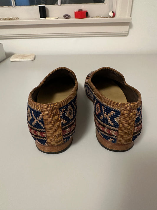 Artemis Design Co. Women's Sumak Kilim Smoking Shoes | Size 7.5