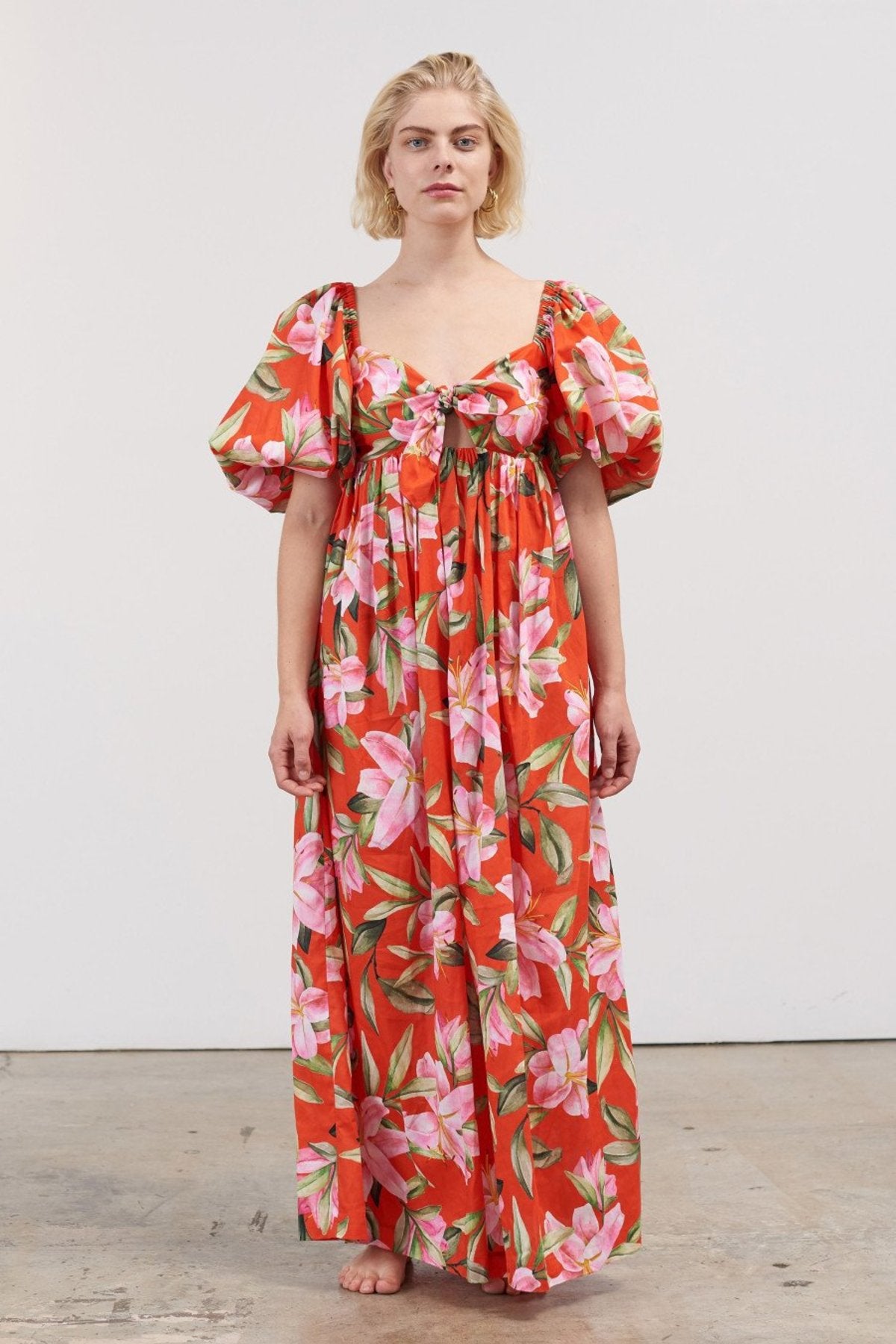 Mara Hoffman Violet Maxi Dress in Lily Floral | Size Medium