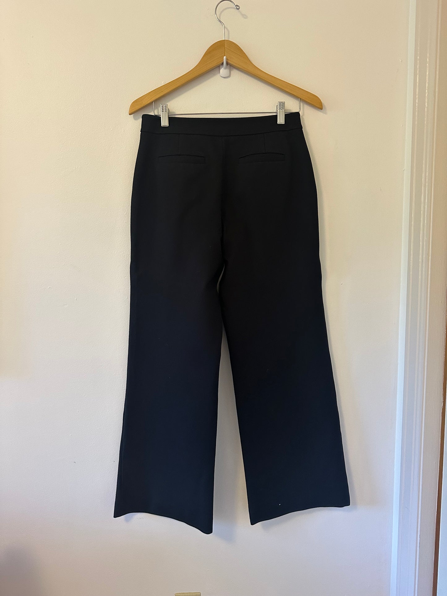 Boden Wide-Leg Ponte Pants in Black | Size 8P