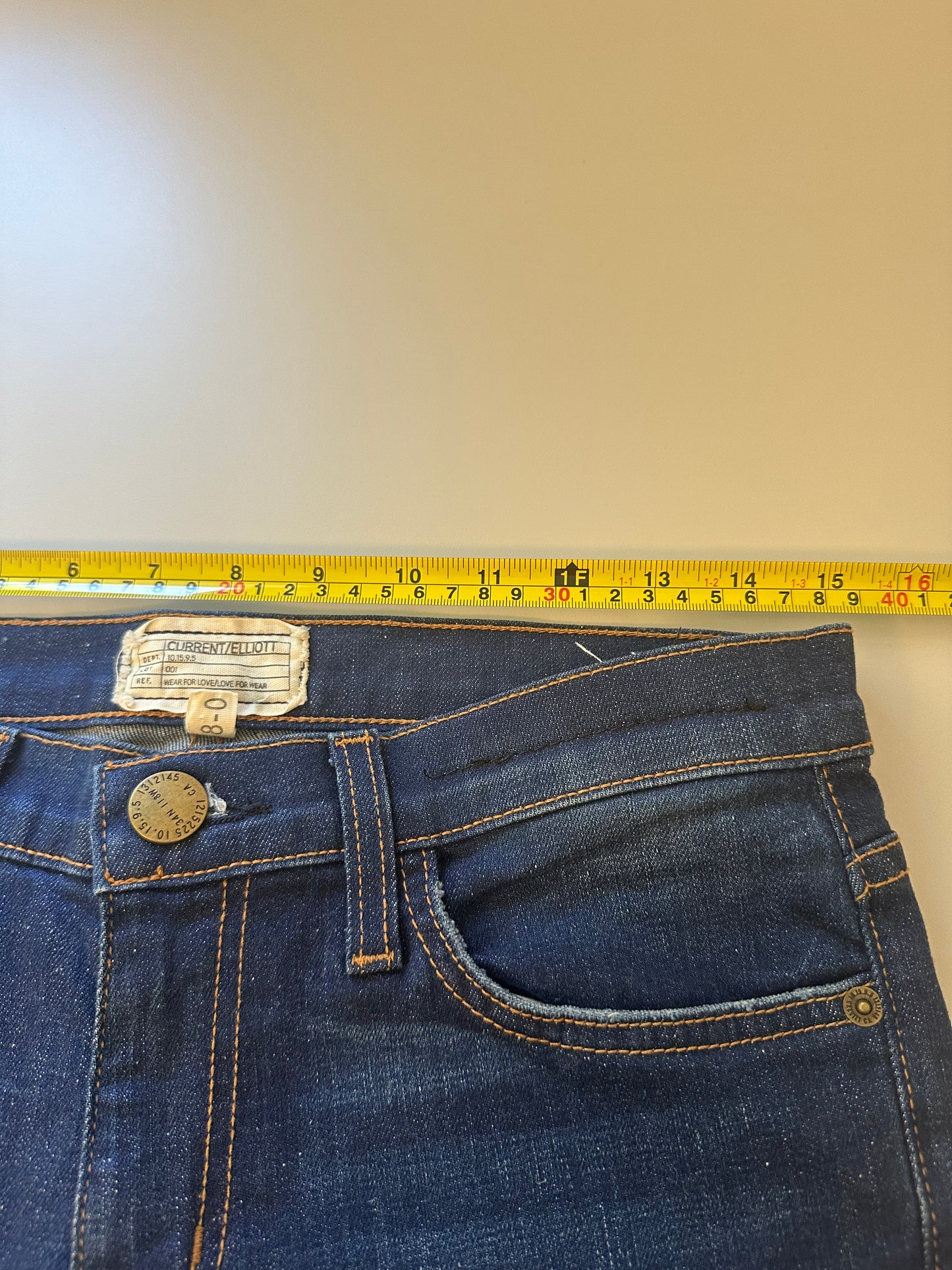 Current/Elliott - The Ankle Skinny in Cheville Dark Blue Skinny Jeans | Size 28