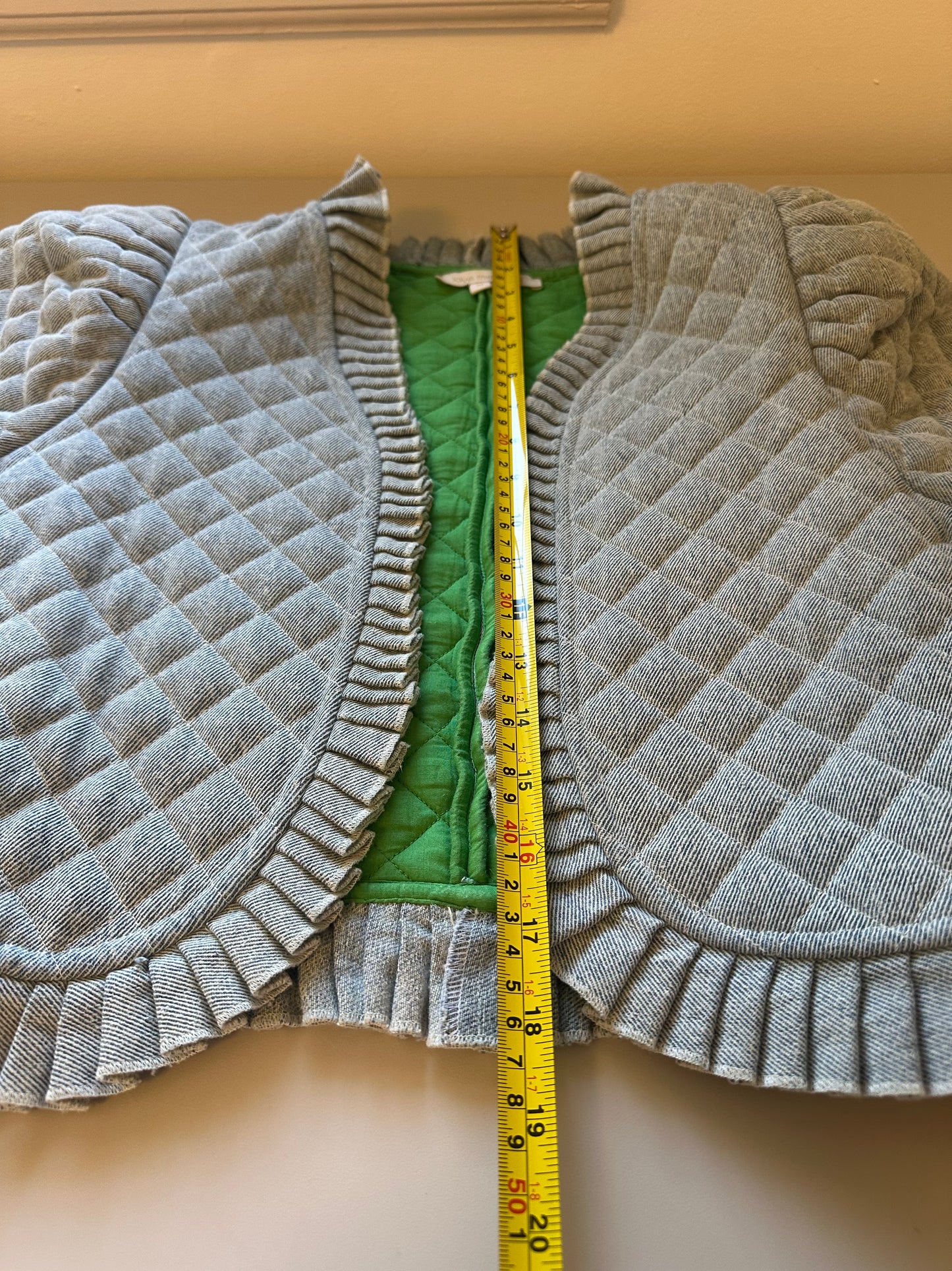 Love The Label Adrienne Quilted Open-Front Cropped Jacket | Size Medium
