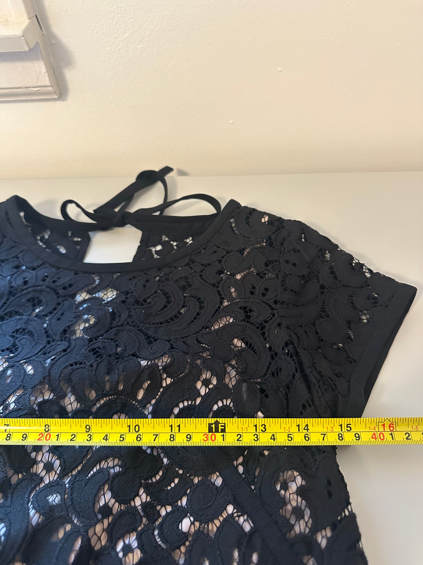 LOFT - Black Lace Mini Dress | Size 2P