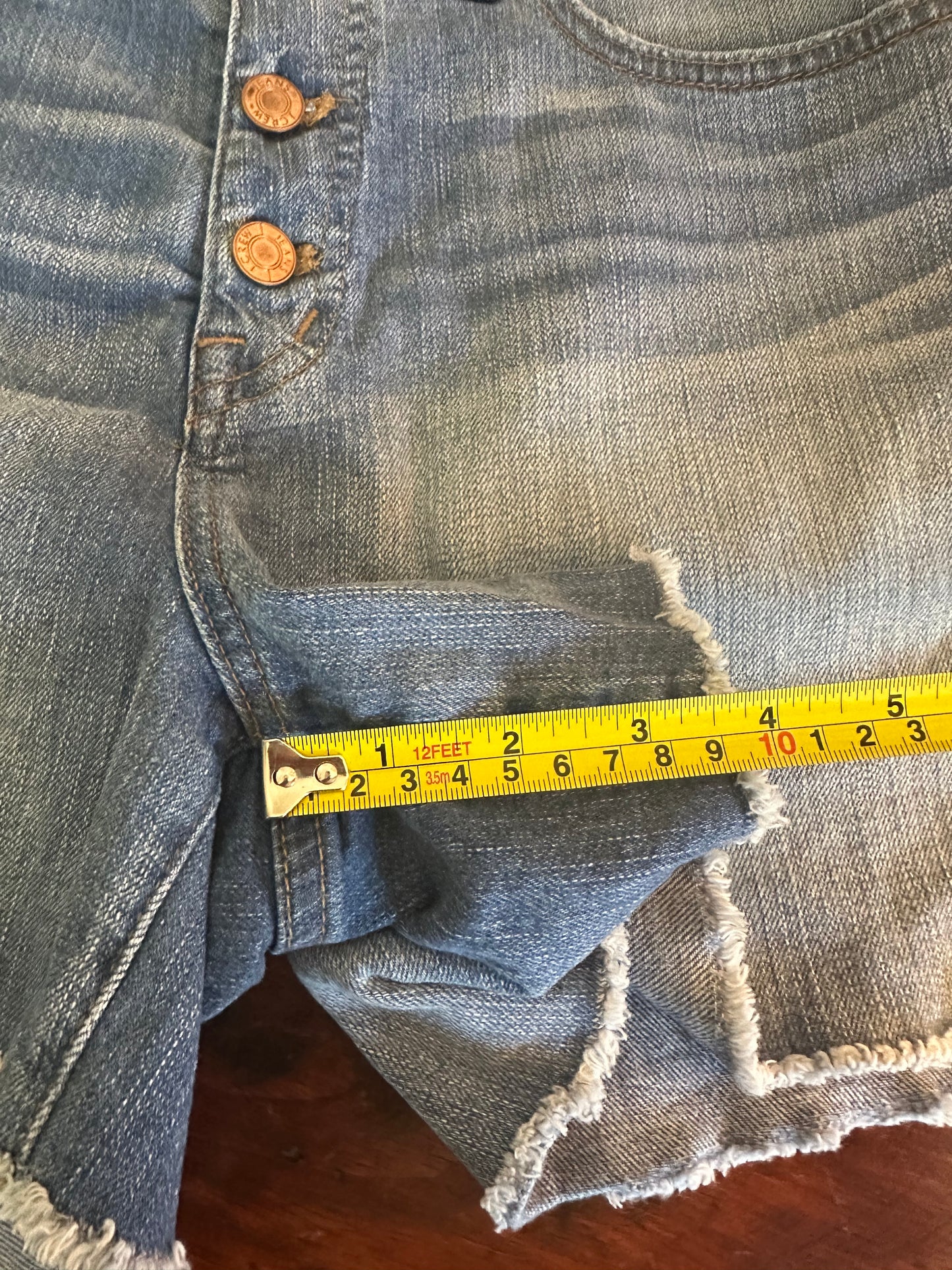 J. Crew Denim Button-Fly High Rise Cutoff Shorts - Size 27
