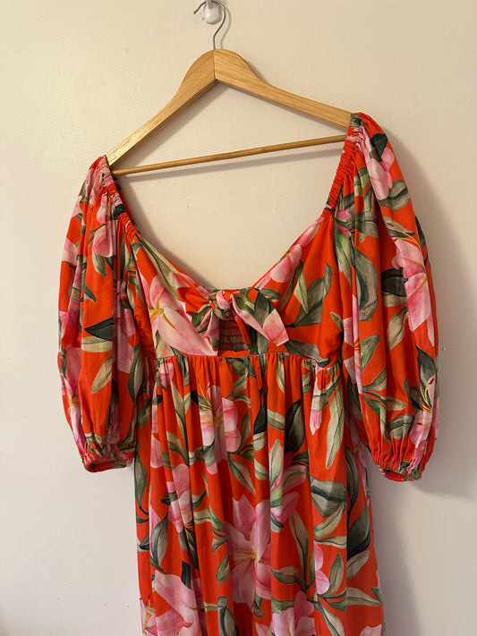 Mara Hoffman Violet Maxi Dress in Lily Floral | Size Medium