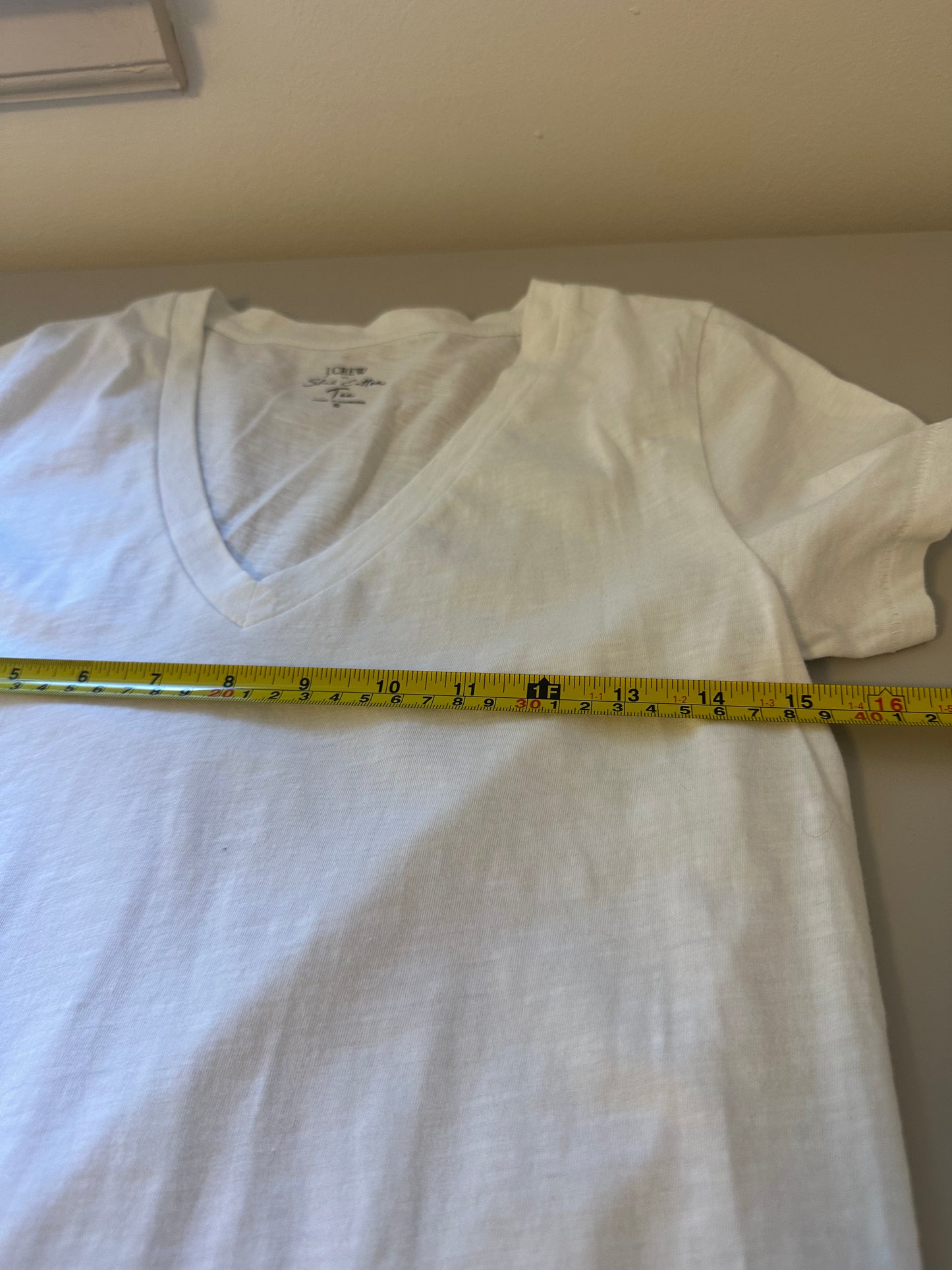 J. Crew - NWT White V-Neck Short Sleeve Cotton Tee | Size Small