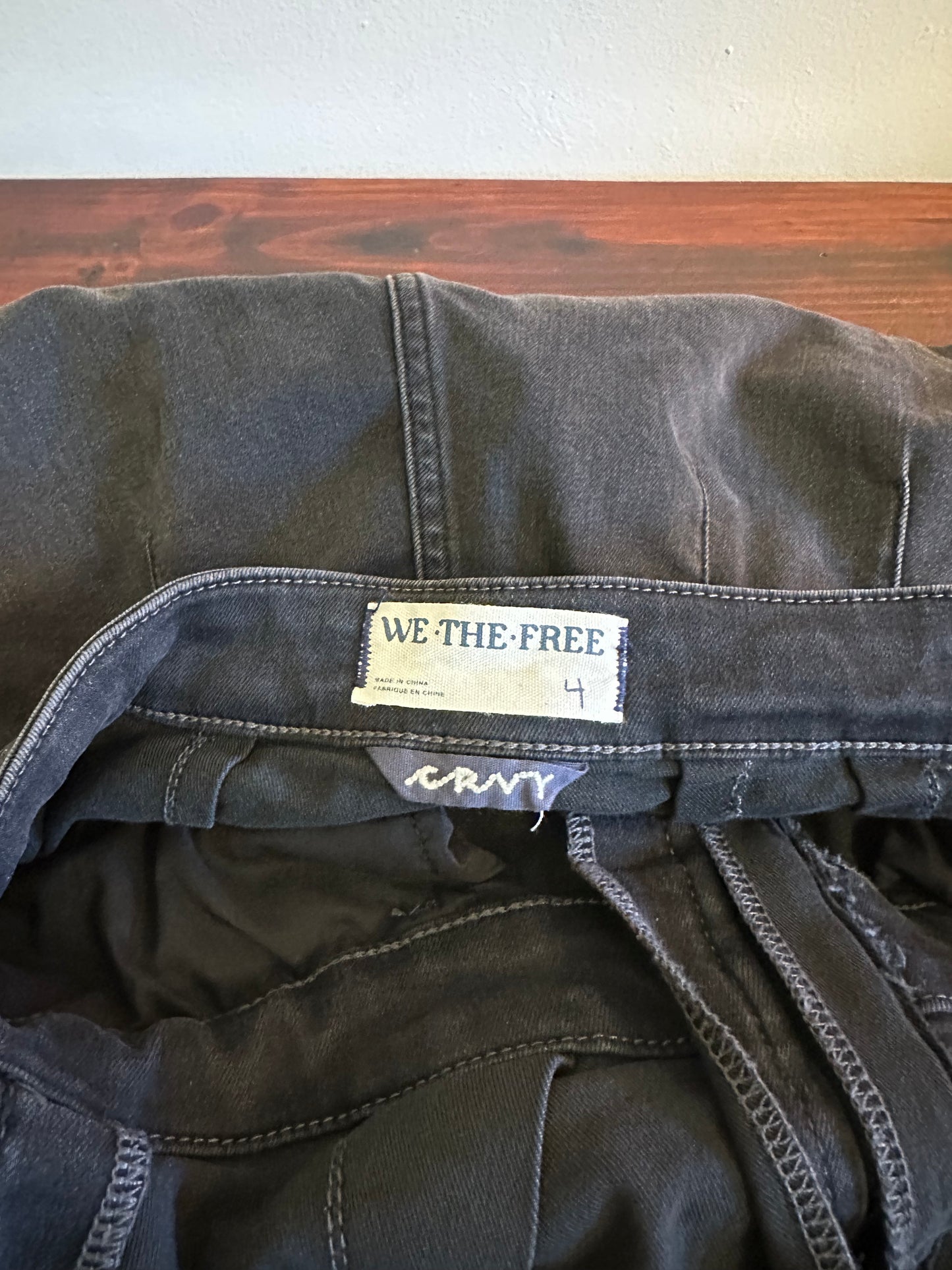 We The Free - Free People CRVY Black Open-Back Flare Leg Jumpsuit | Size 4