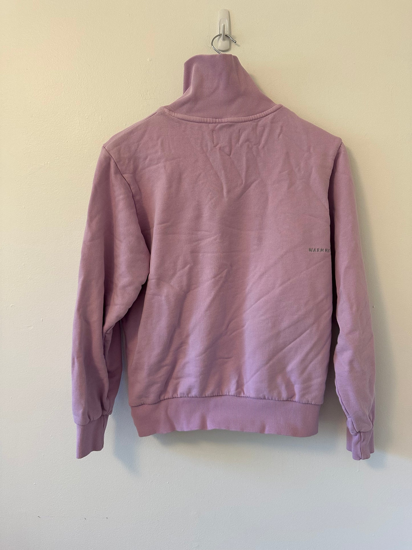 Warm ME - Women's Purple Quarter Zip Stand Up Collar Sweatshirt | Size Small