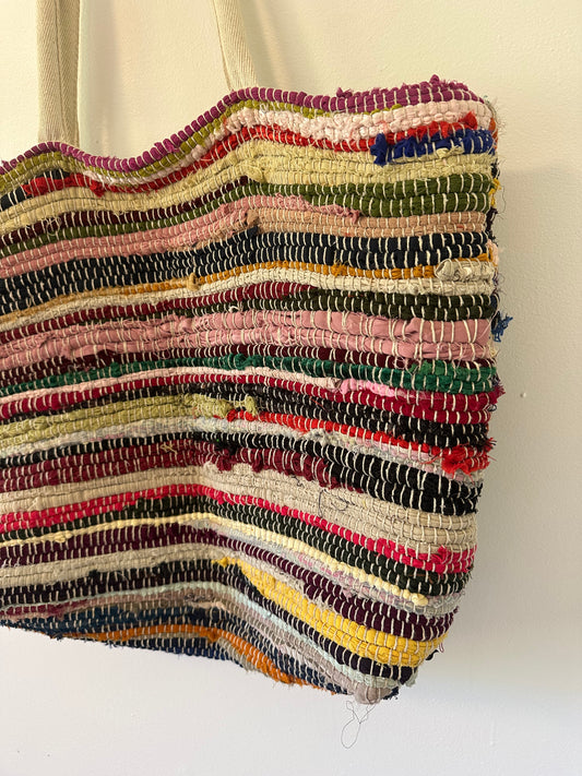 Mabelle Bags Chindie Cotton Multicolor Striped Tote Bag