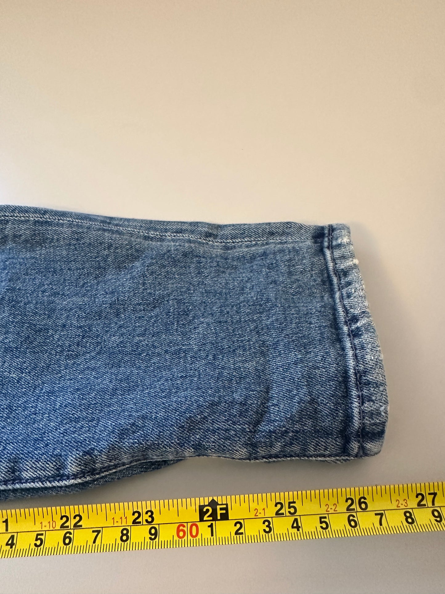 MOTHER High Waisted Looker Ankle Blue Cropped Jeans in Popism | Size 28