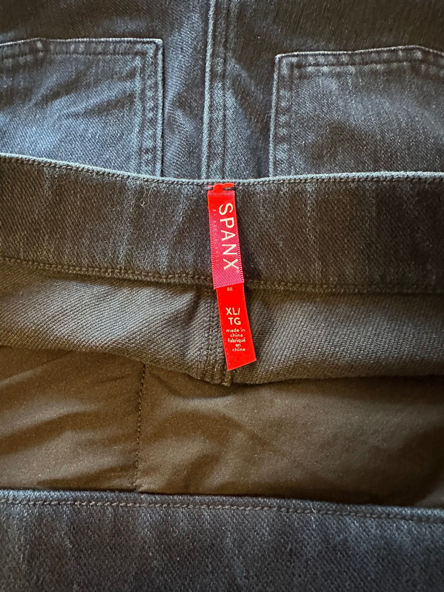 SPANX Jean-ish Ankle Leggings in Twilight Rinse | Size XL