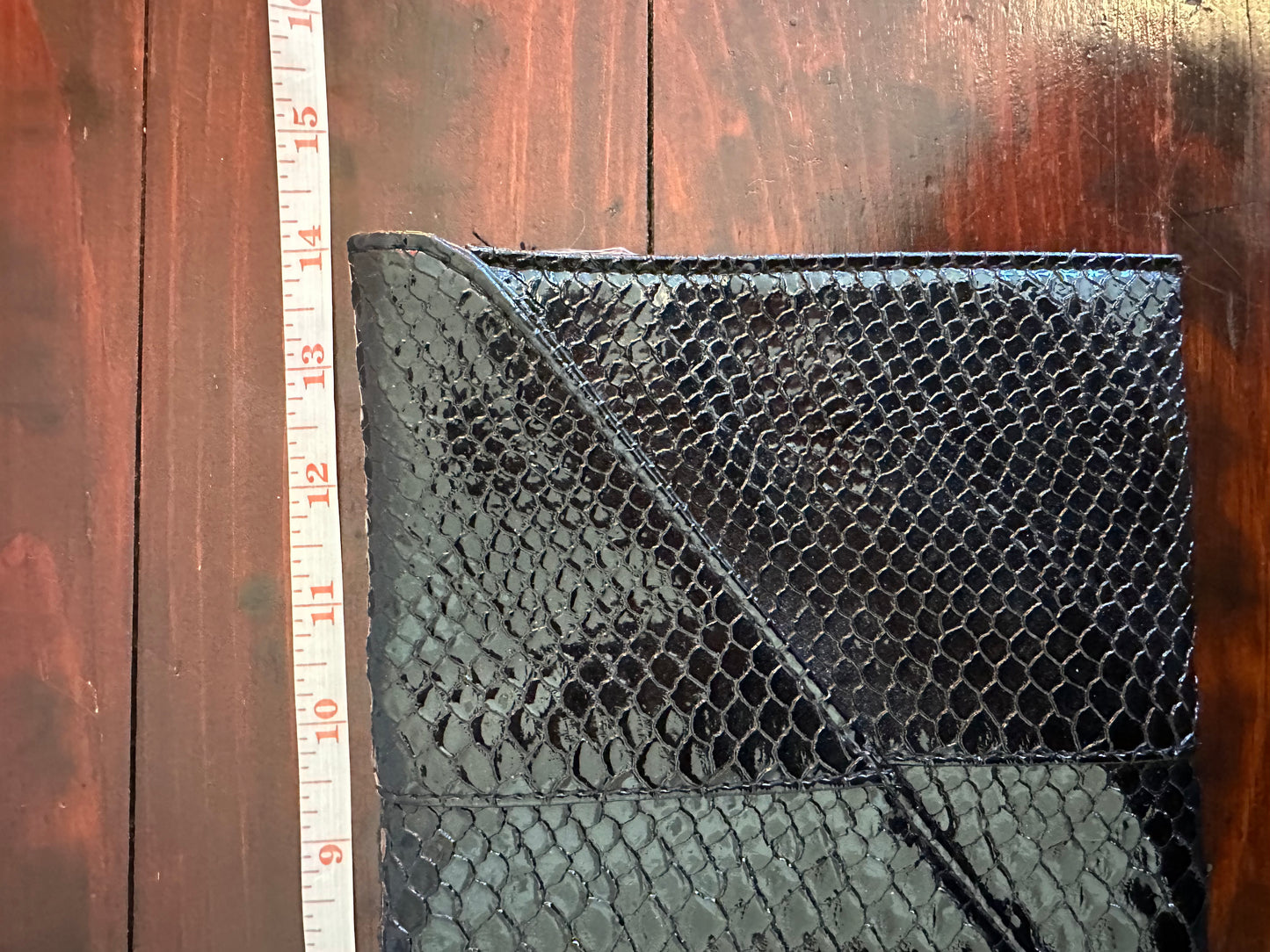 Urban Expressions Black Snakeskin Clutch