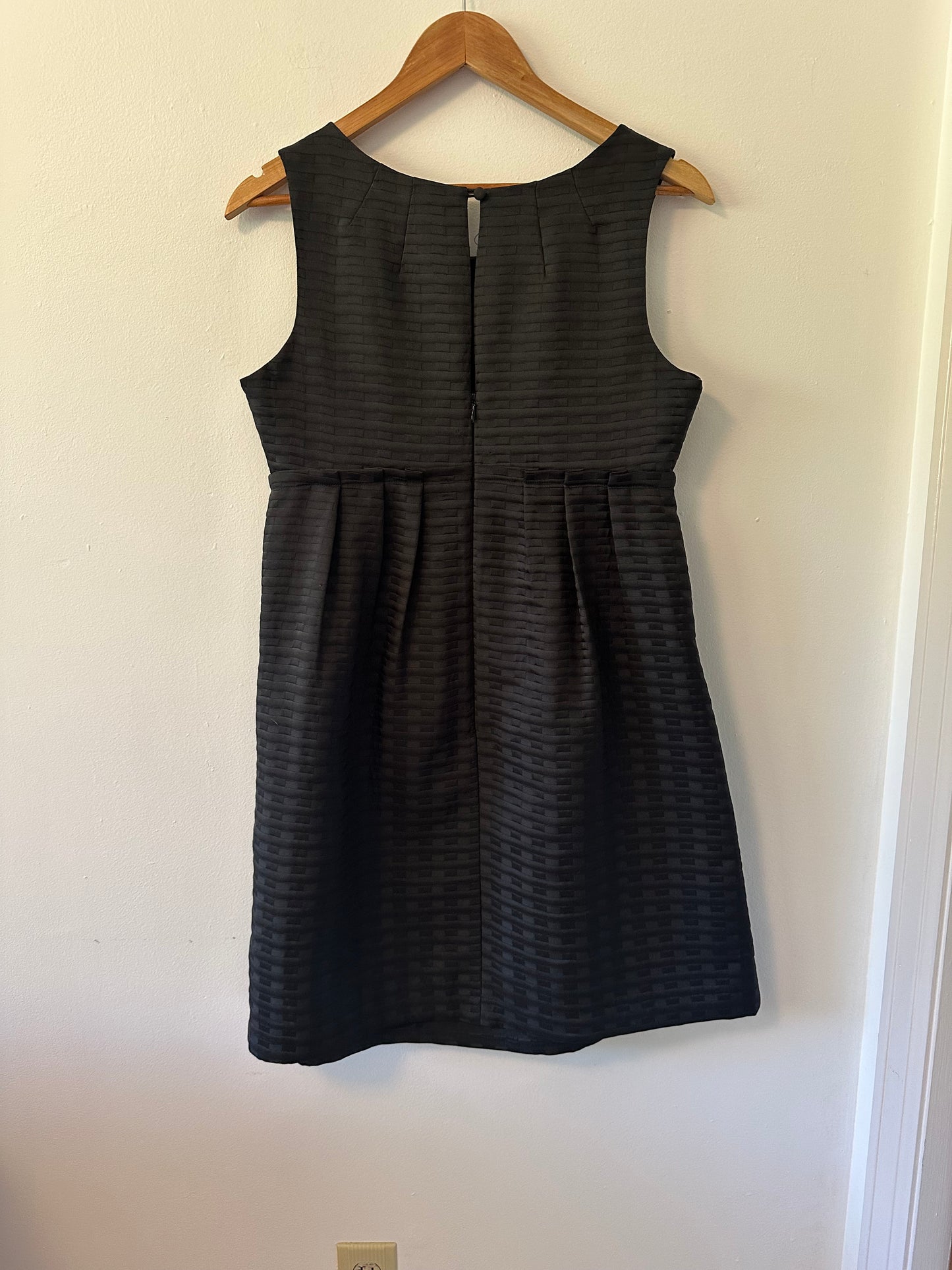 Max & Cleo Black Textured Mini Babydoll Dress
