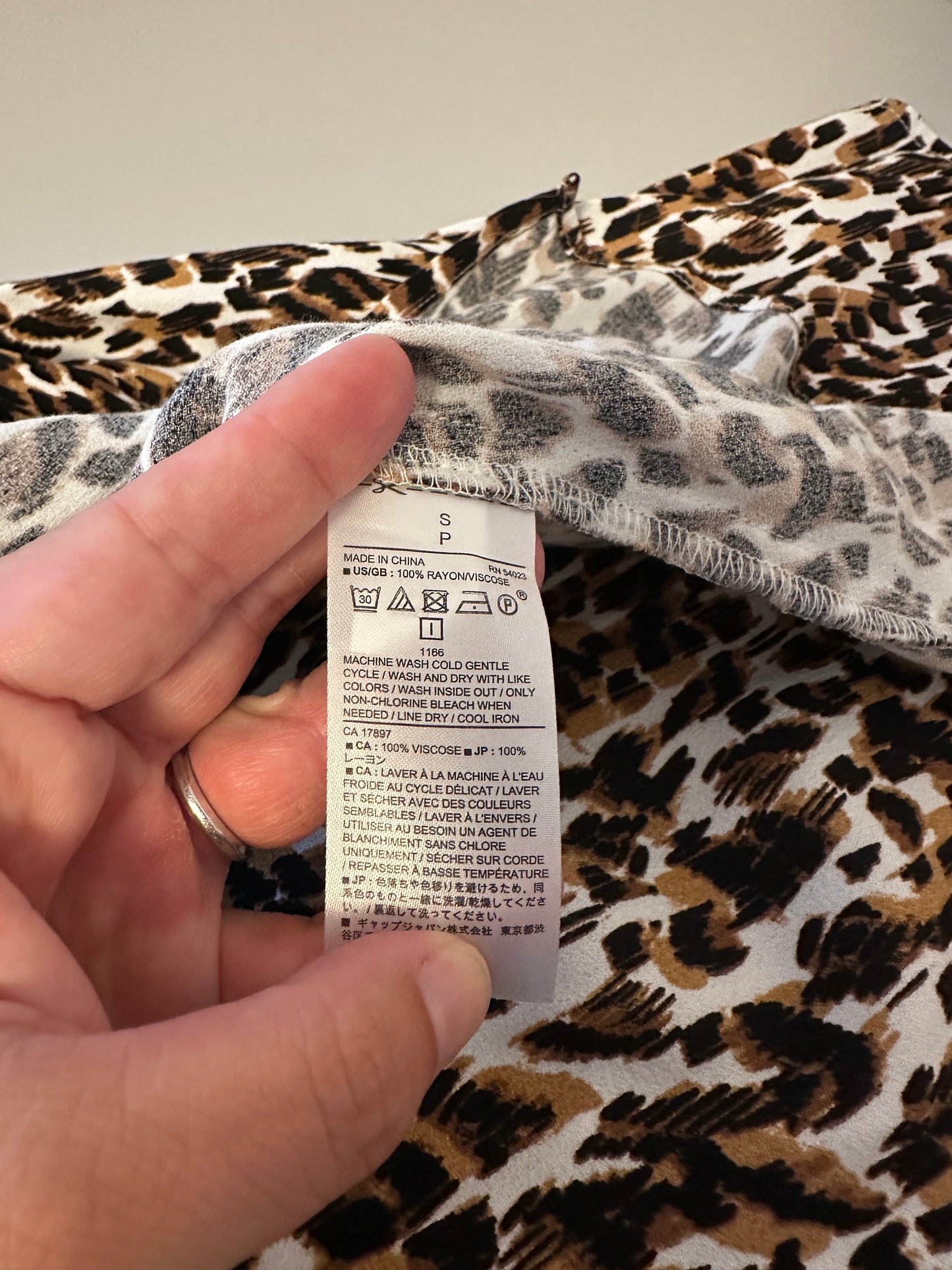 Banana Republic - Leopard Animal Print Maxi Dress with Tie Back | Size Small
