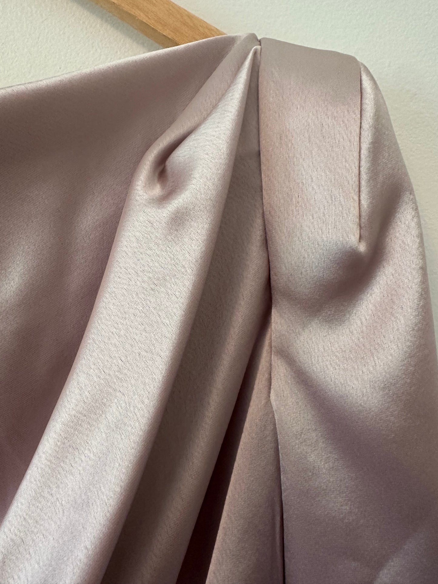 Talbot Runhof Bateau Neck Satin Floor Length Gown in Lilac - Size 12