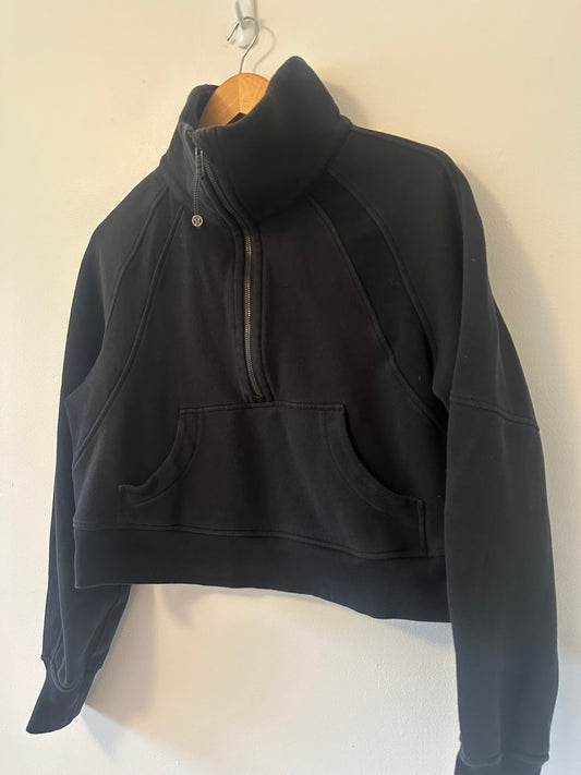 Lululemon Athletica - Scuba Oversized Funnel-Neck Half Zip in Black | Size XS/S