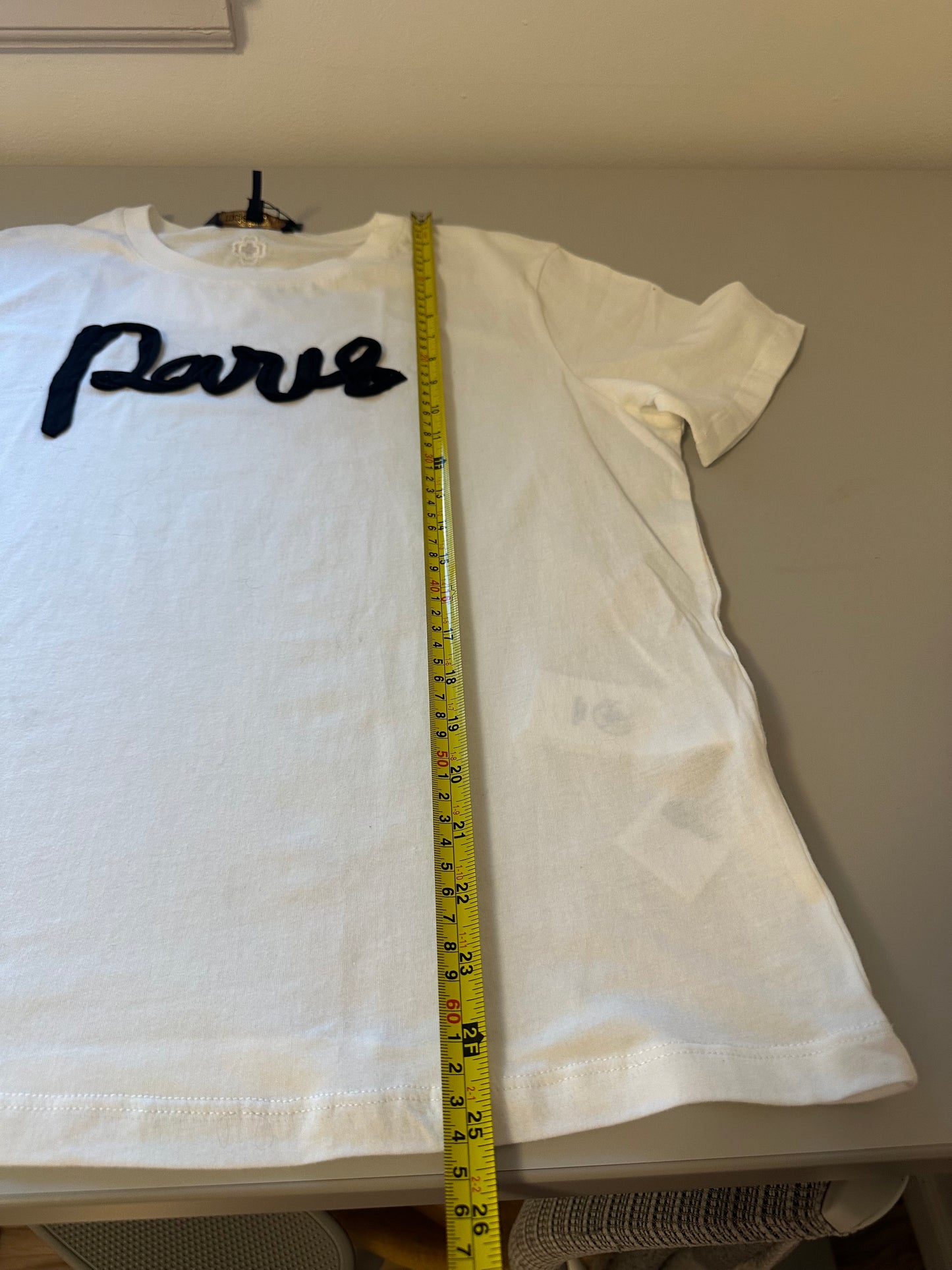 NWT Maje Cotton Short Sleeve Ribbon “Paris” T-Shirt | Size 3 (Large)