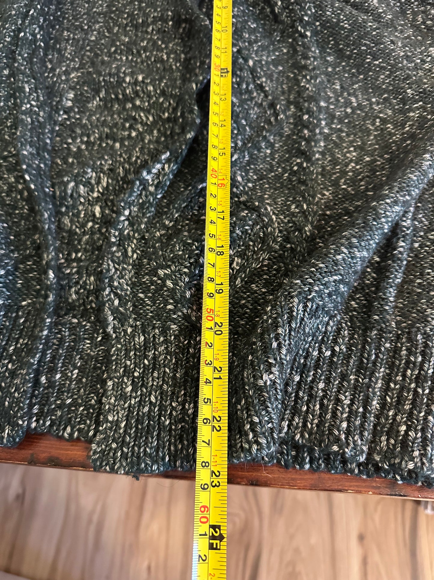 Sundays Forest Green Open Cardigan - Size Small